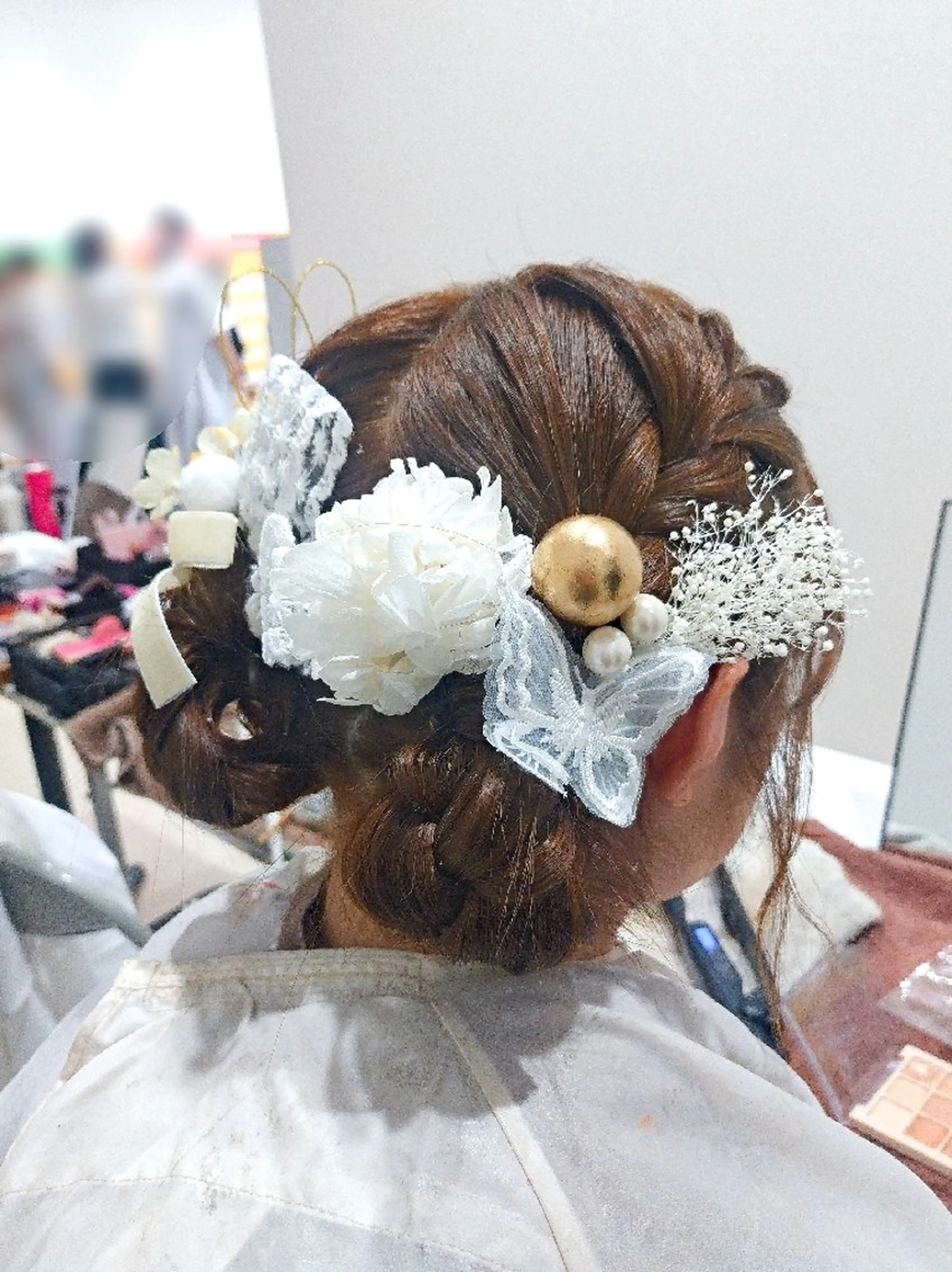 ミディアム ヘアアレンジ ヘアセット ヘアアレンジ/柔らか 艶カラー/AKARIのヘアスタイル