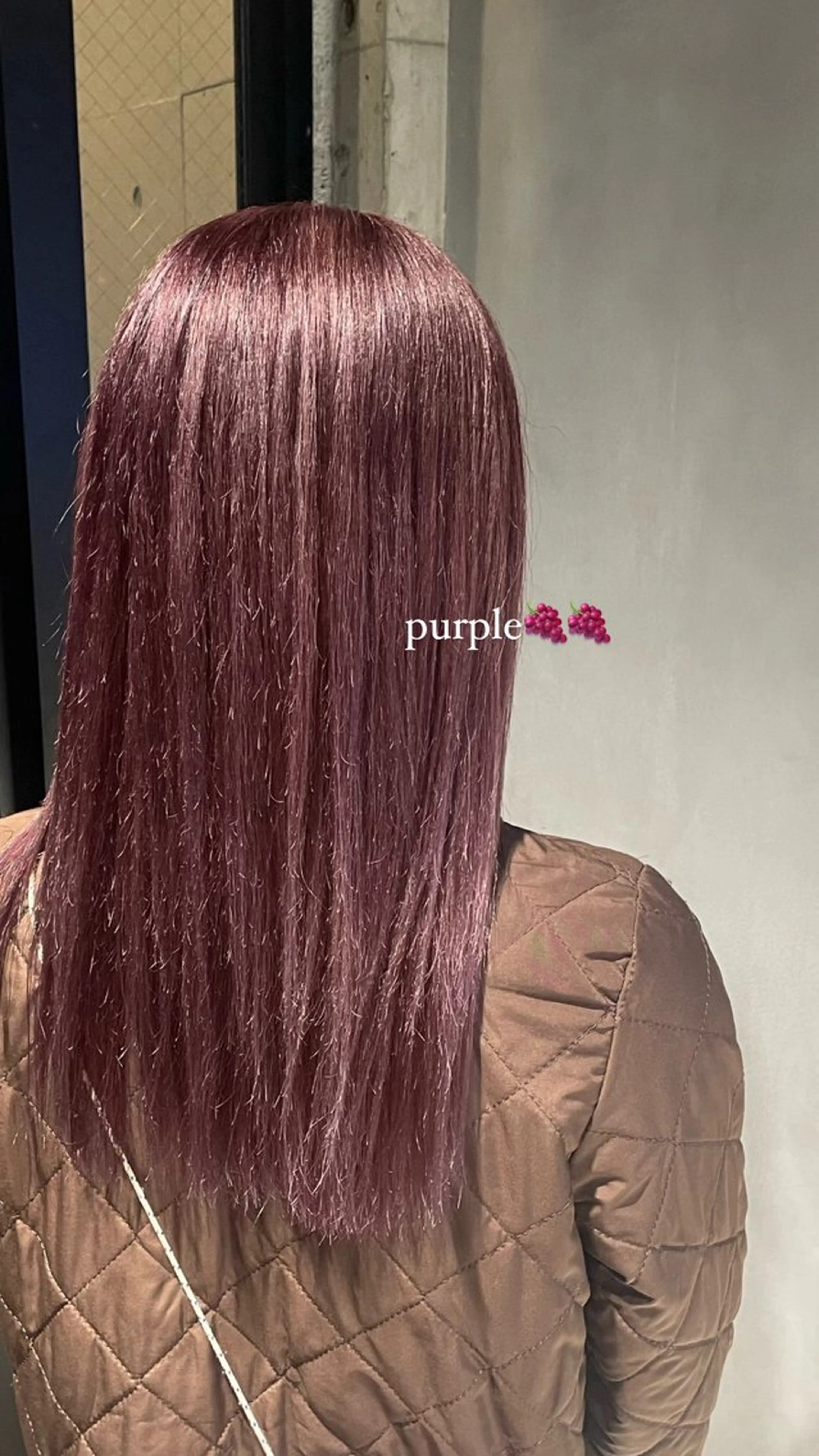 ロング カラー ブリーチ ブリーチなしカラー ピンクカラー パープルカラー 暖色/ハイトーン/ カラー/HBLのヘアスタイル