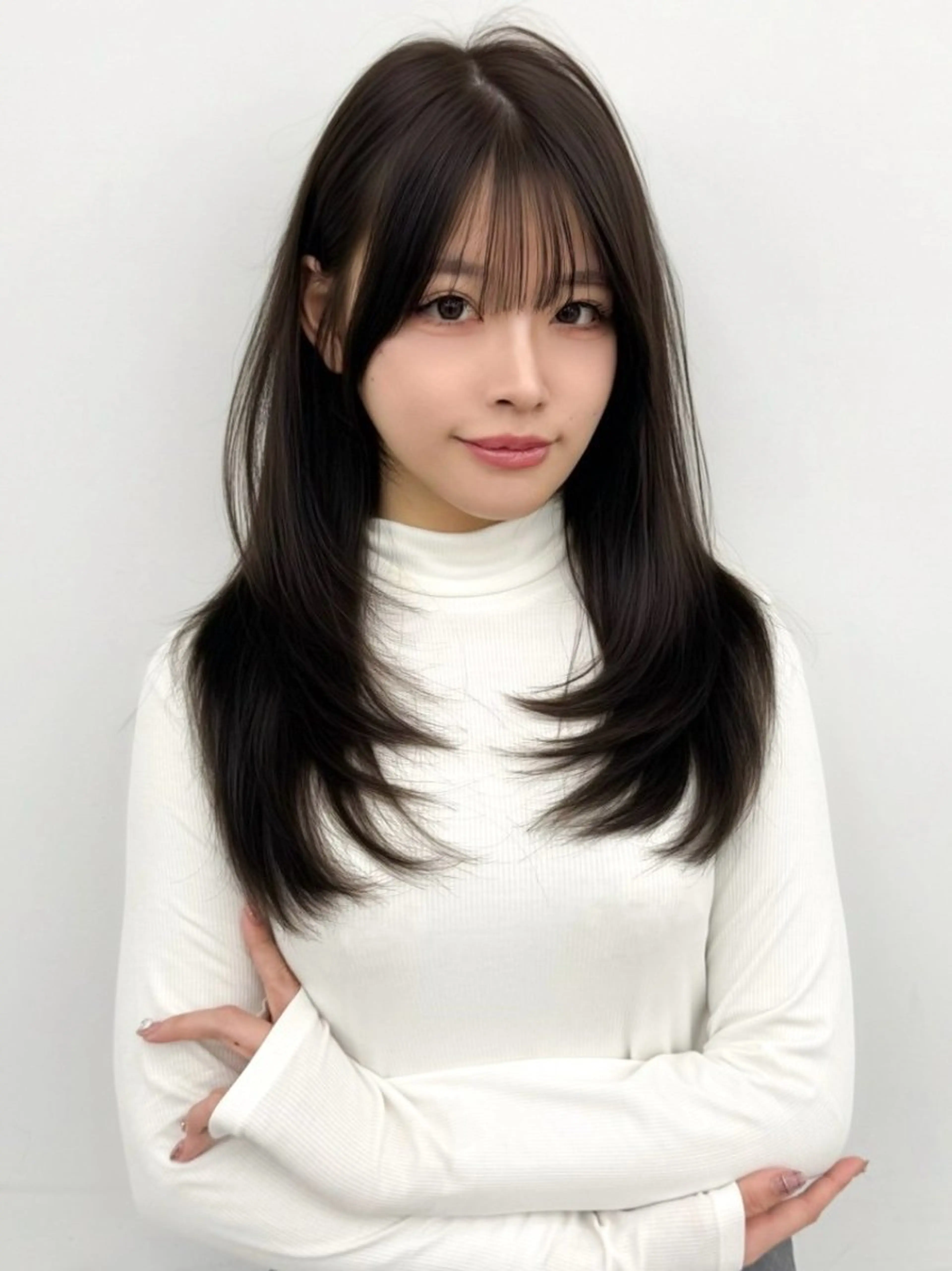 ミディアム カラー ヘアアレンジ カット ヘアカラー トリートメント 顔周り&ミディアム 特化/池袋/kokiのヘアスタイル