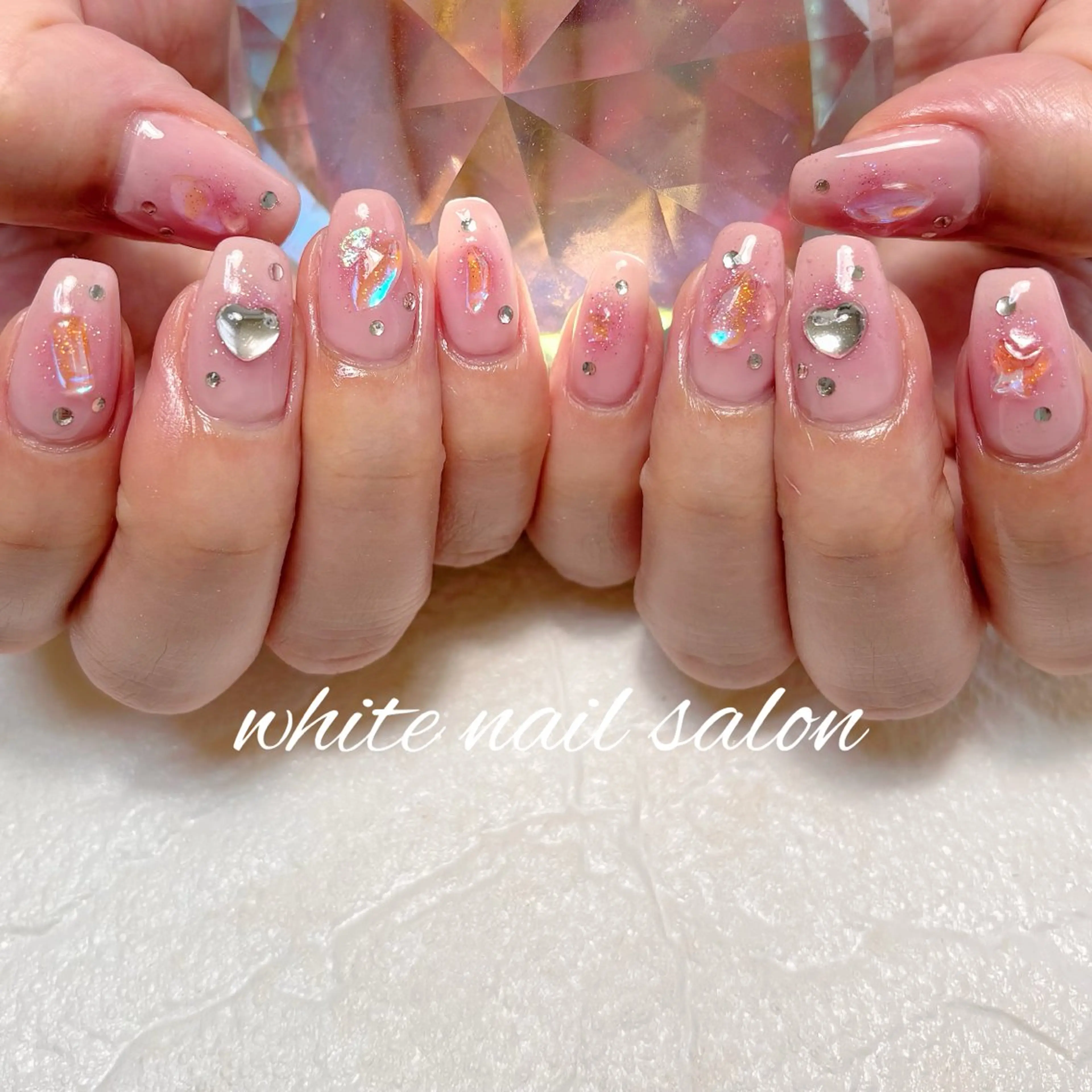 ネイル フットネイル ラメ(グリッター) ハンドネイル white nail salonのネイルデザイン
