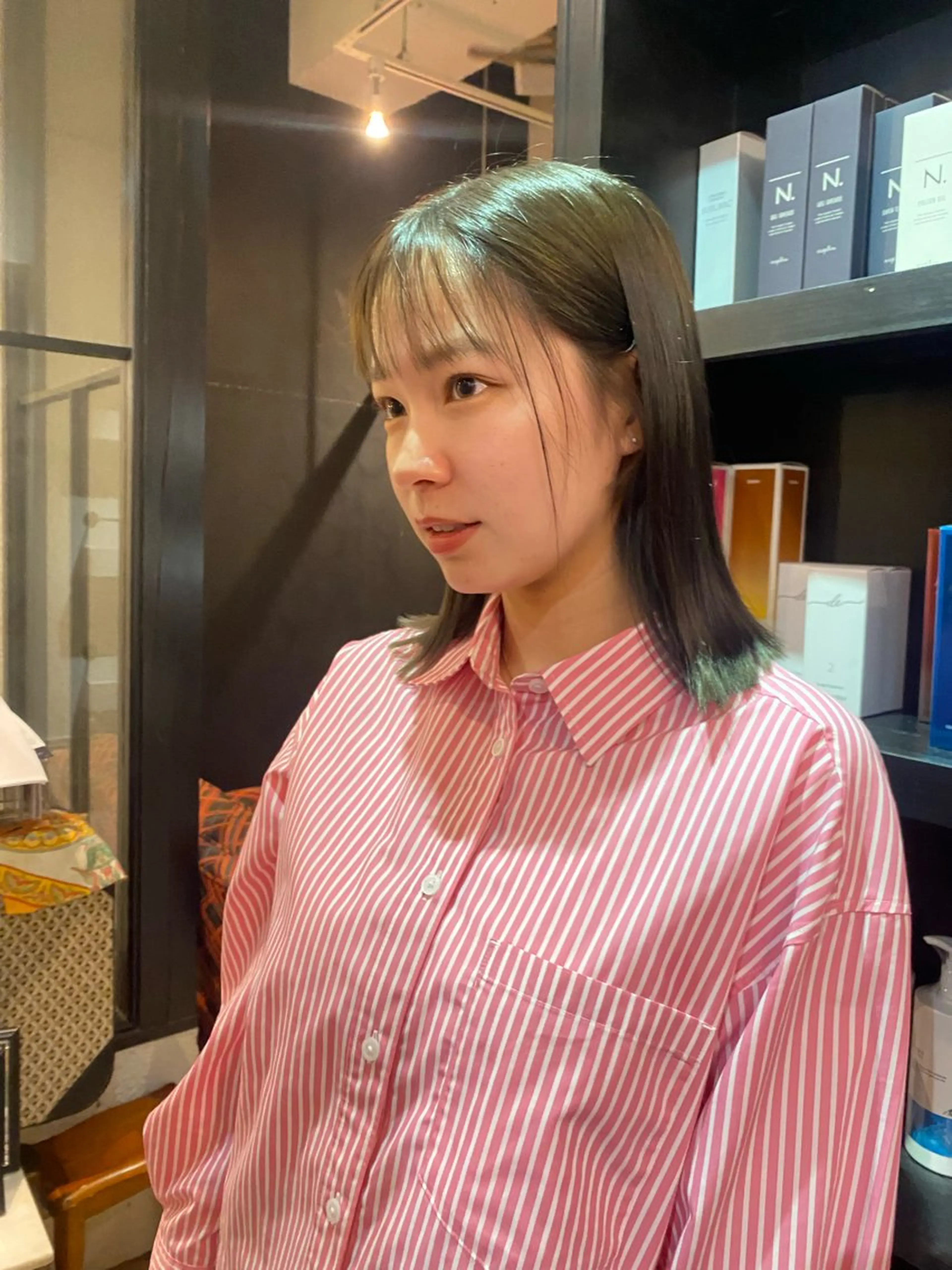 ミディアム 原田 梓未のヘアスタイル