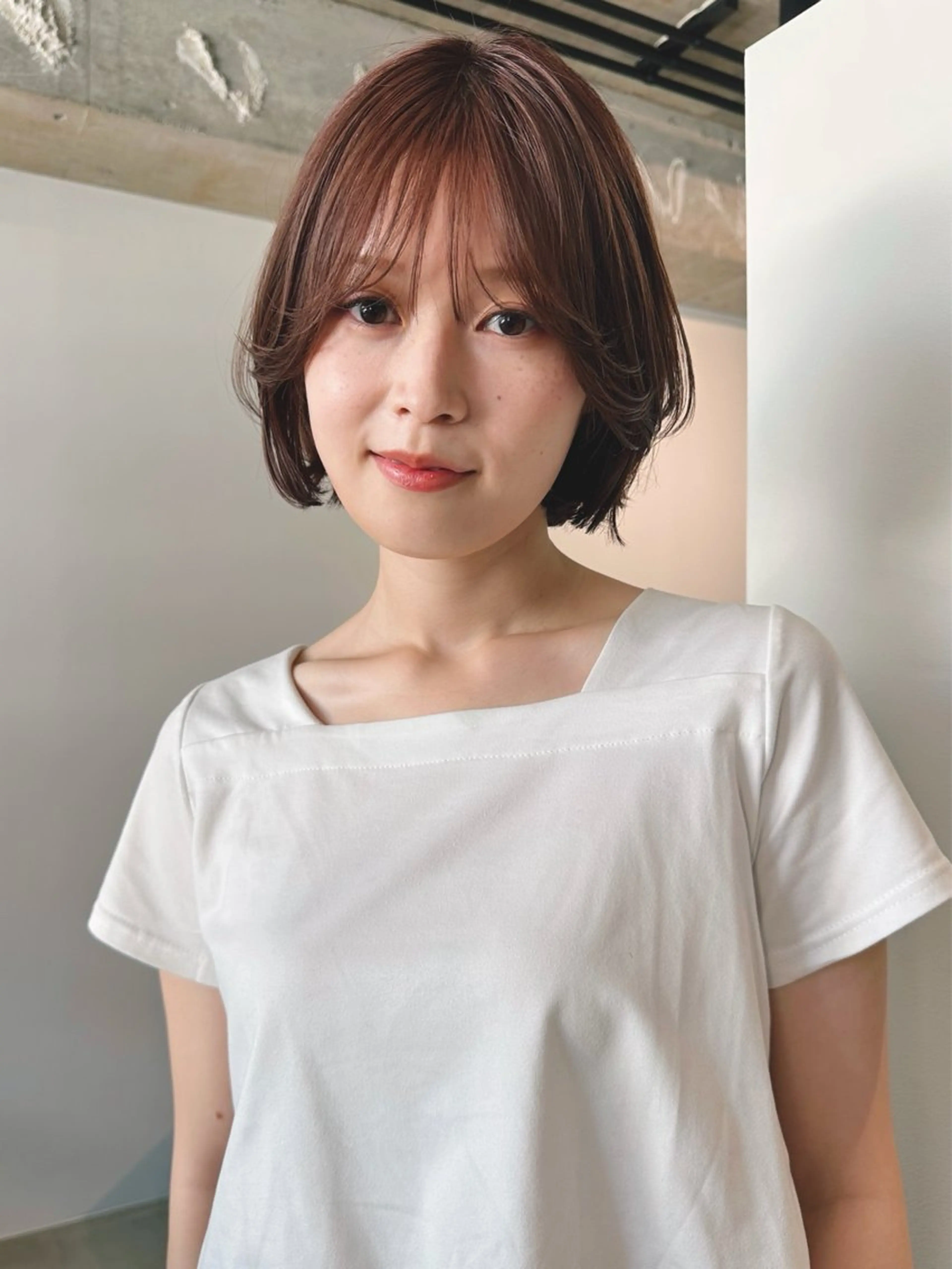 ショート カラー パーマ 🫧小顔×似合わせ× 透明感カラー🫧のヘアスタイル