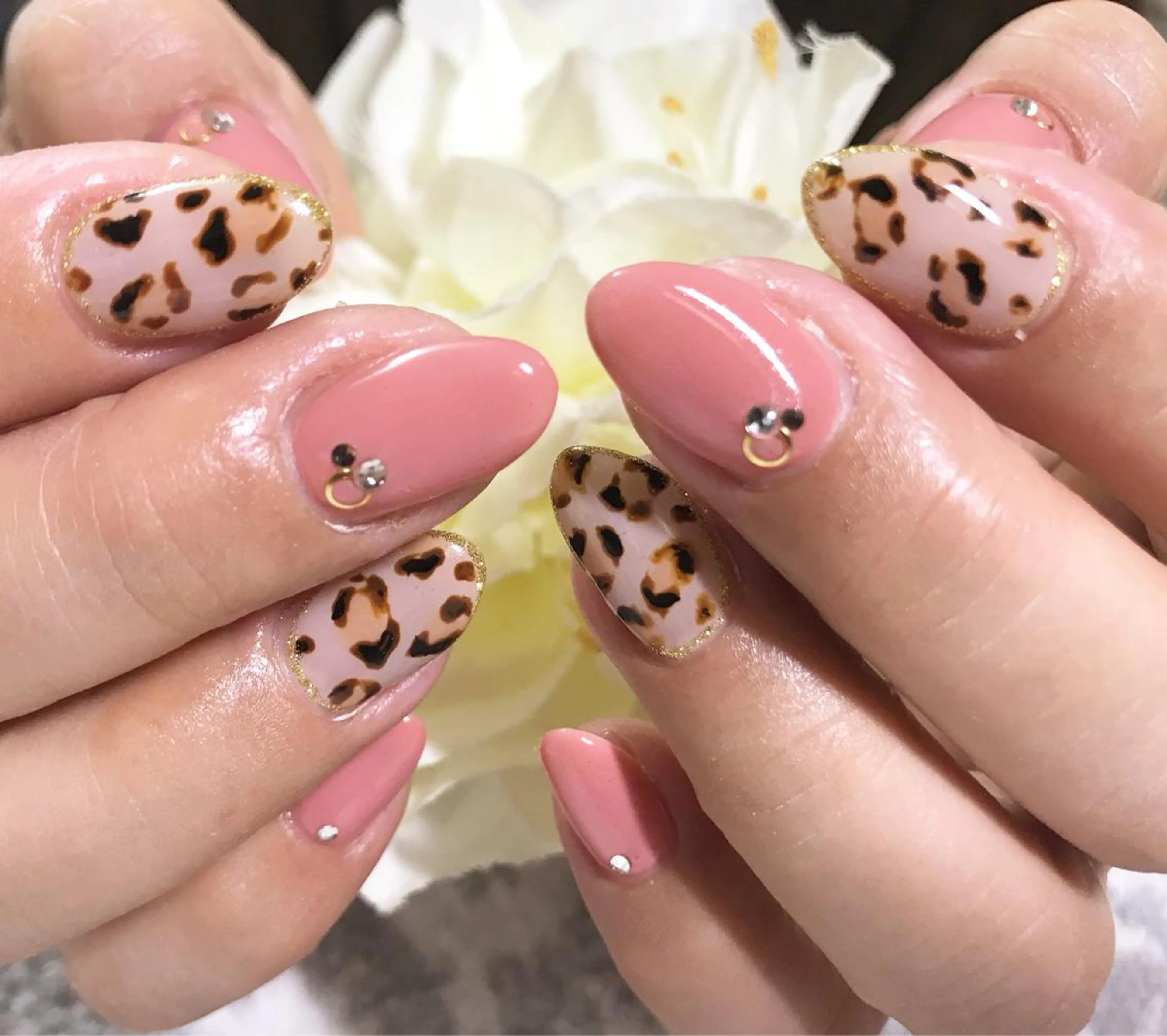 ネイル アニマル柄 フットネイル ピンク シンプルネイル 春ネイル nail fufla ♡yamane♡のネイルデザイン