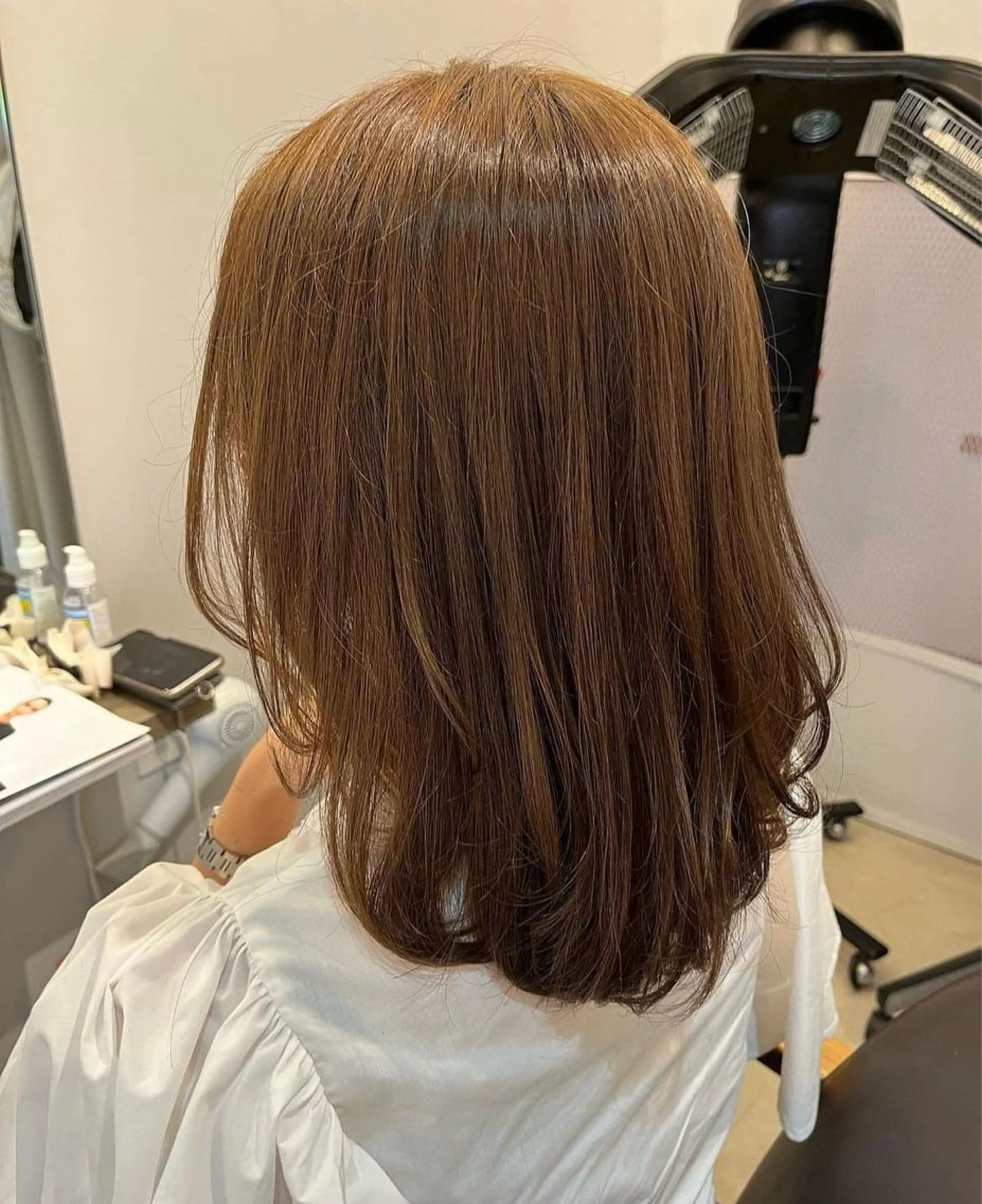 ミディアム カット ヘアカラー 特化✨透明感カラー 白髪染め✨住田緋菜のヘアスタイル