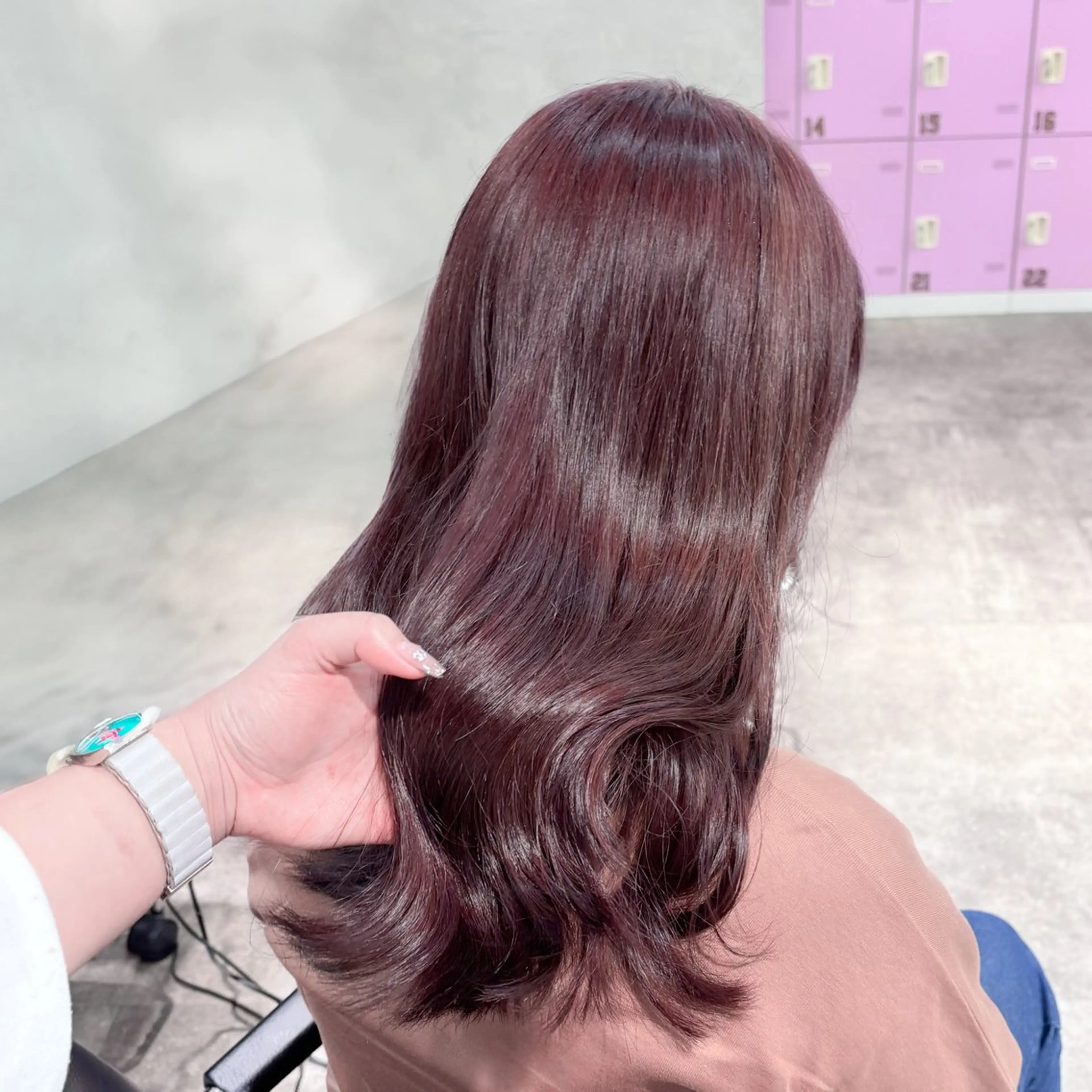 ミディアム カラー ヘアアレンジ 🎀モテ暖色× エクステ🎀あかりのヘアスタイル