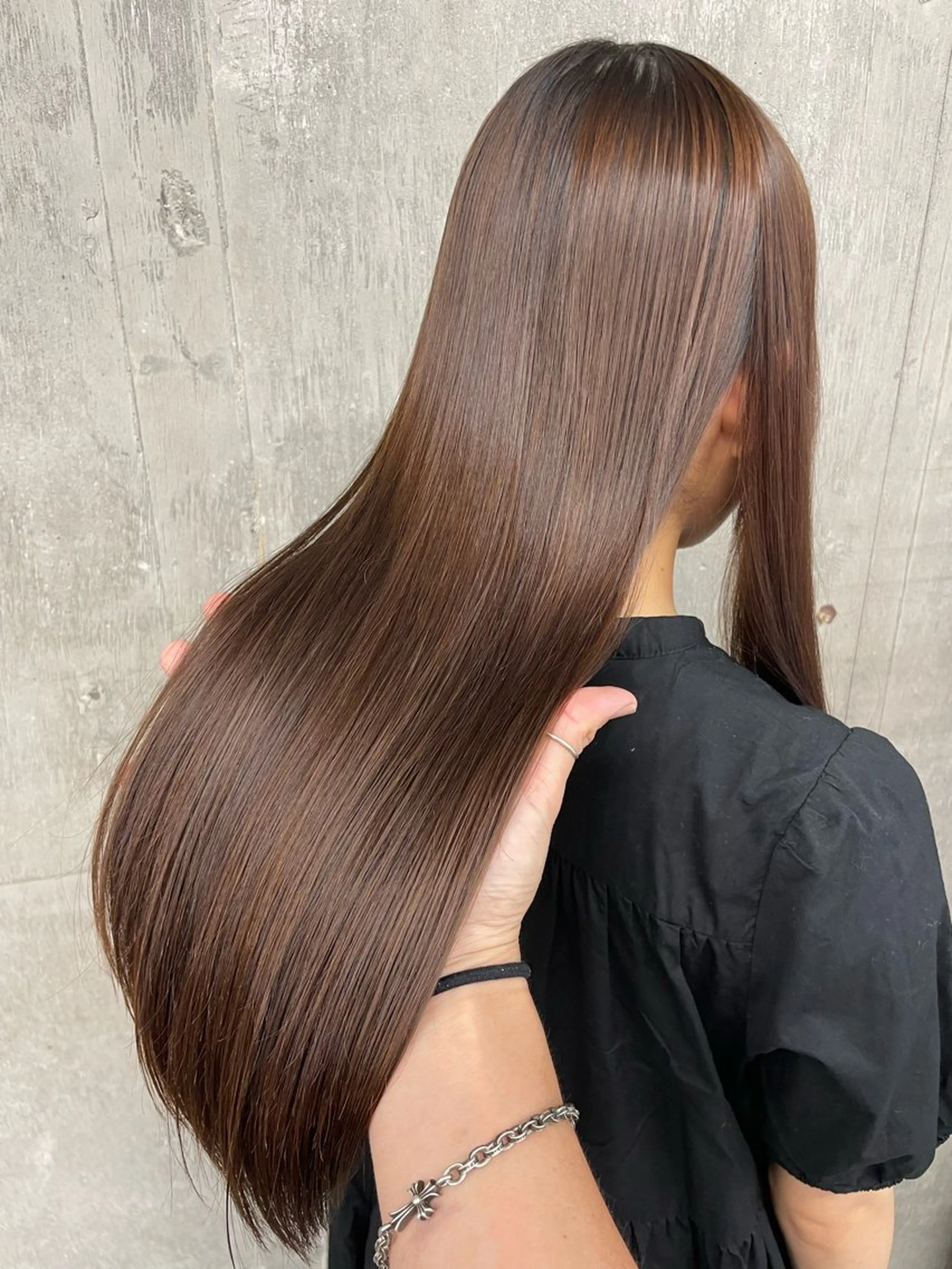 ロング カラー パーマ 伸ばしかけ 縮毛矯正 酸性ストレート ストレートパーマ 縮毛矯正 江上拓郎/ショート /酸性ストレートのヘアスタイル