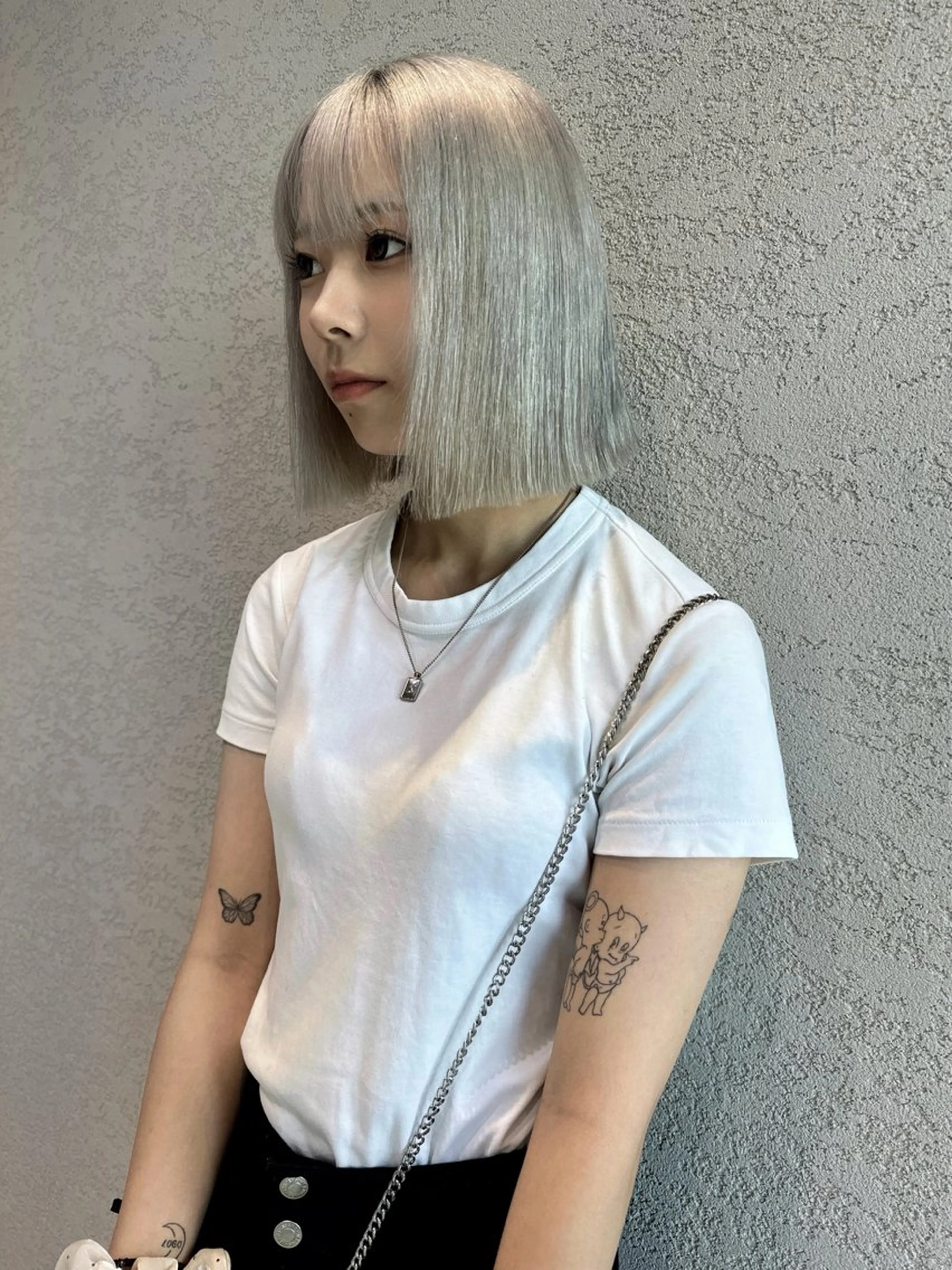 ミディアム ヘアカラー 🩵縮毛矯正・ボブ 岩原朋也🩵のヘアスタイル