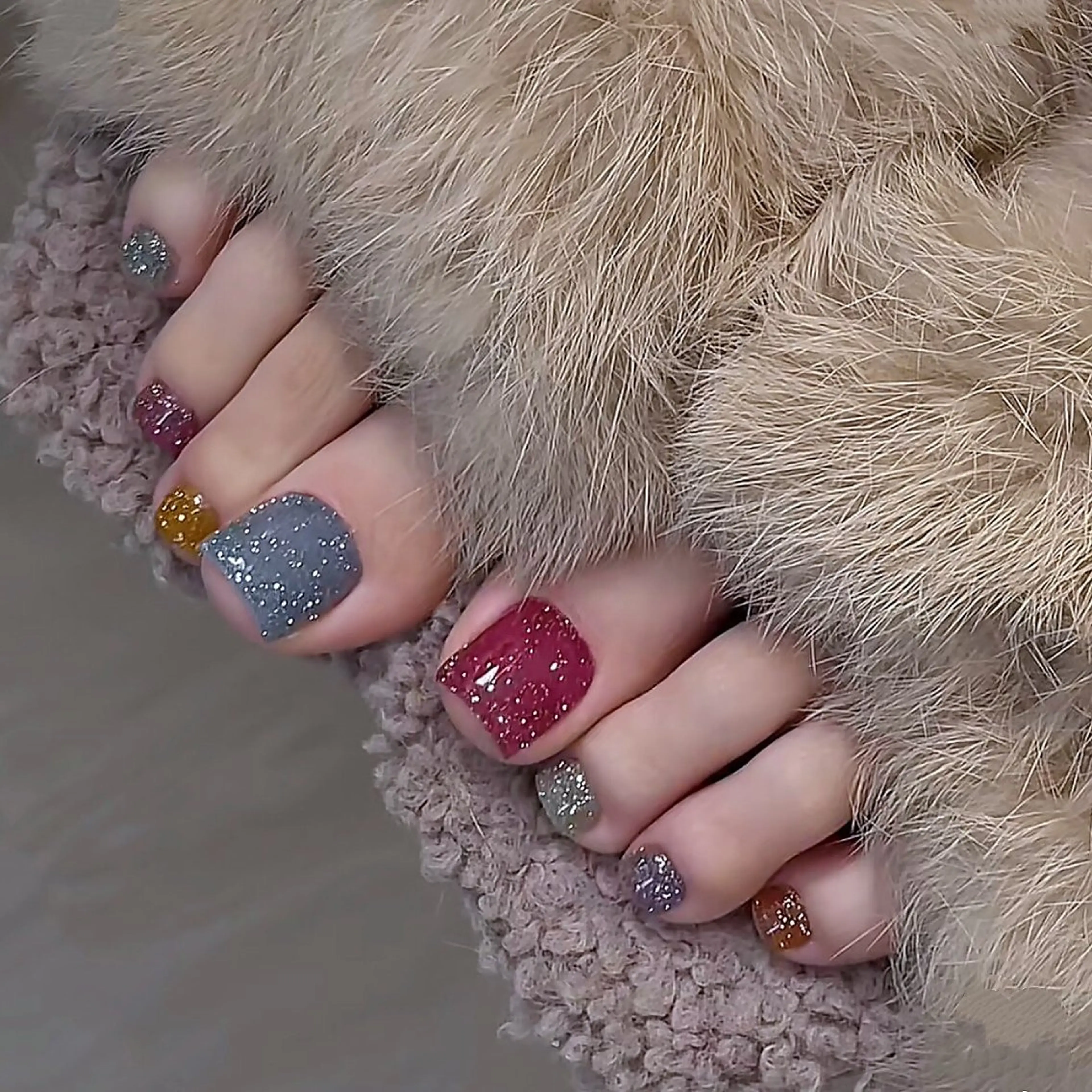 フット⭐️話題のenoi⭐️フラッシュ10色MIXネイル ¥9300→¥4500の写真