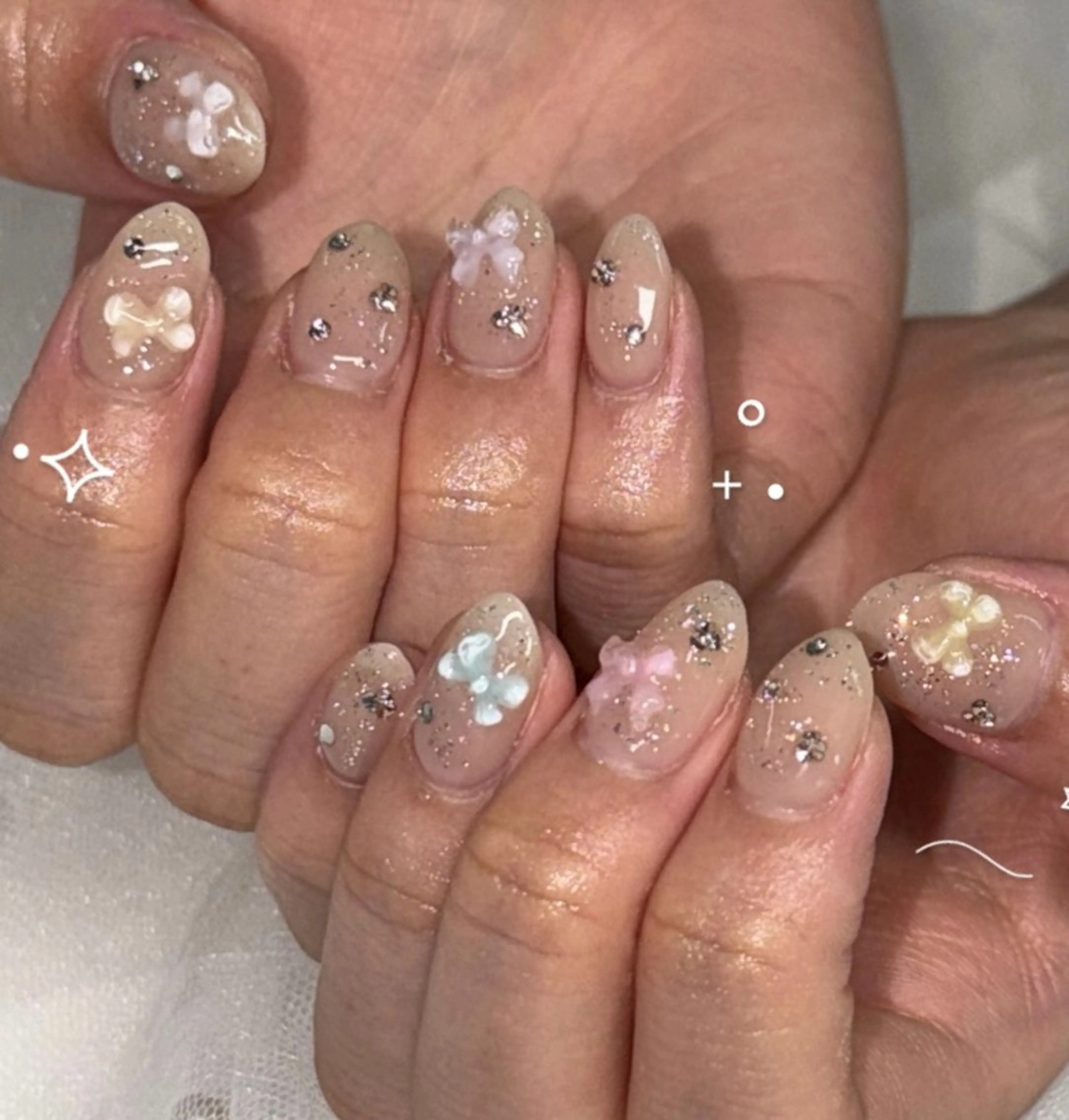 ネイル リボン ハンドネイル WOLTOKYO渋谷 yunaのネイルデザイン