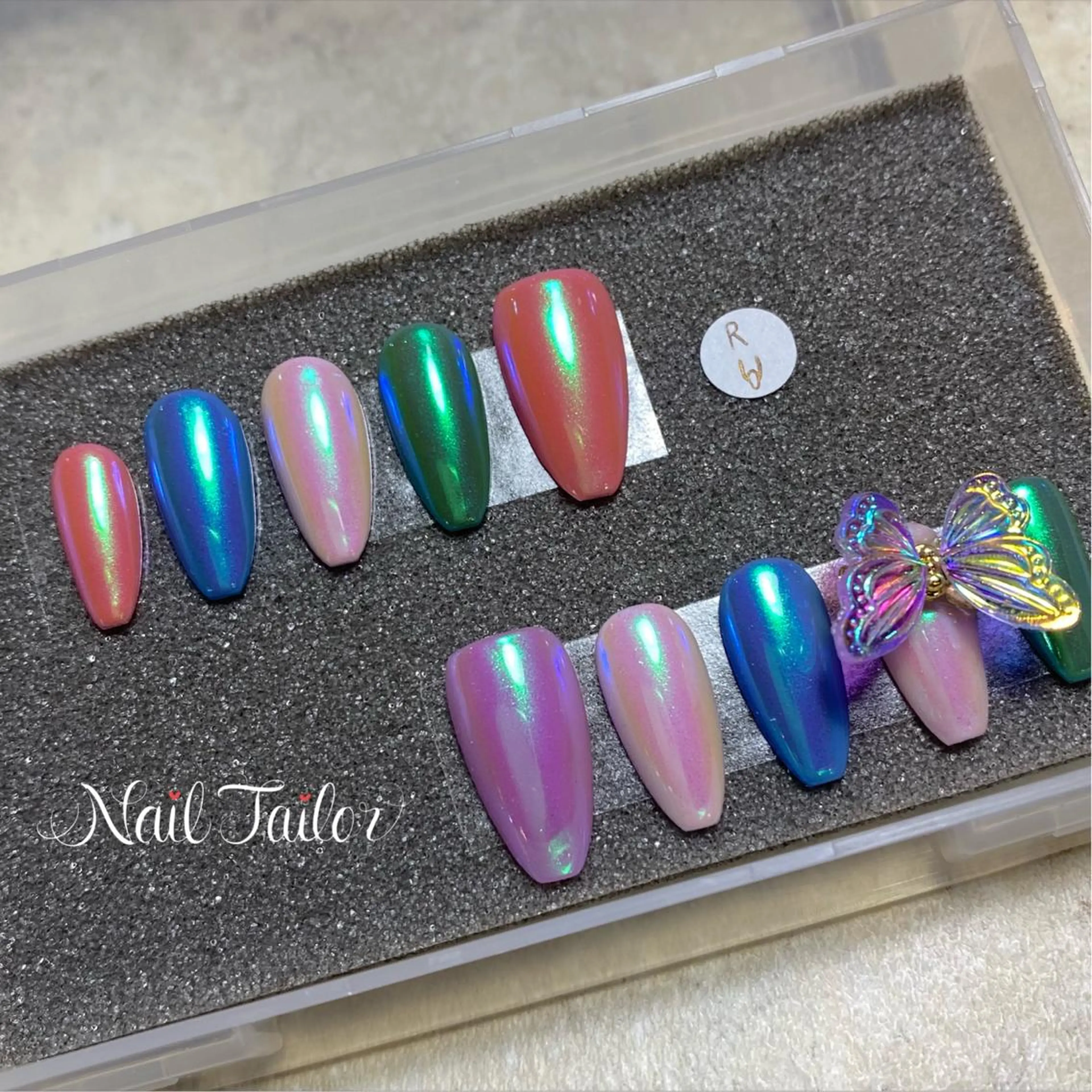 ネイル 長さ出し ジェルネイル ロングネイル ミラーネイル ネイルチップ ハンドネイル NailTailor ネイルテイラーのネイルデザイン