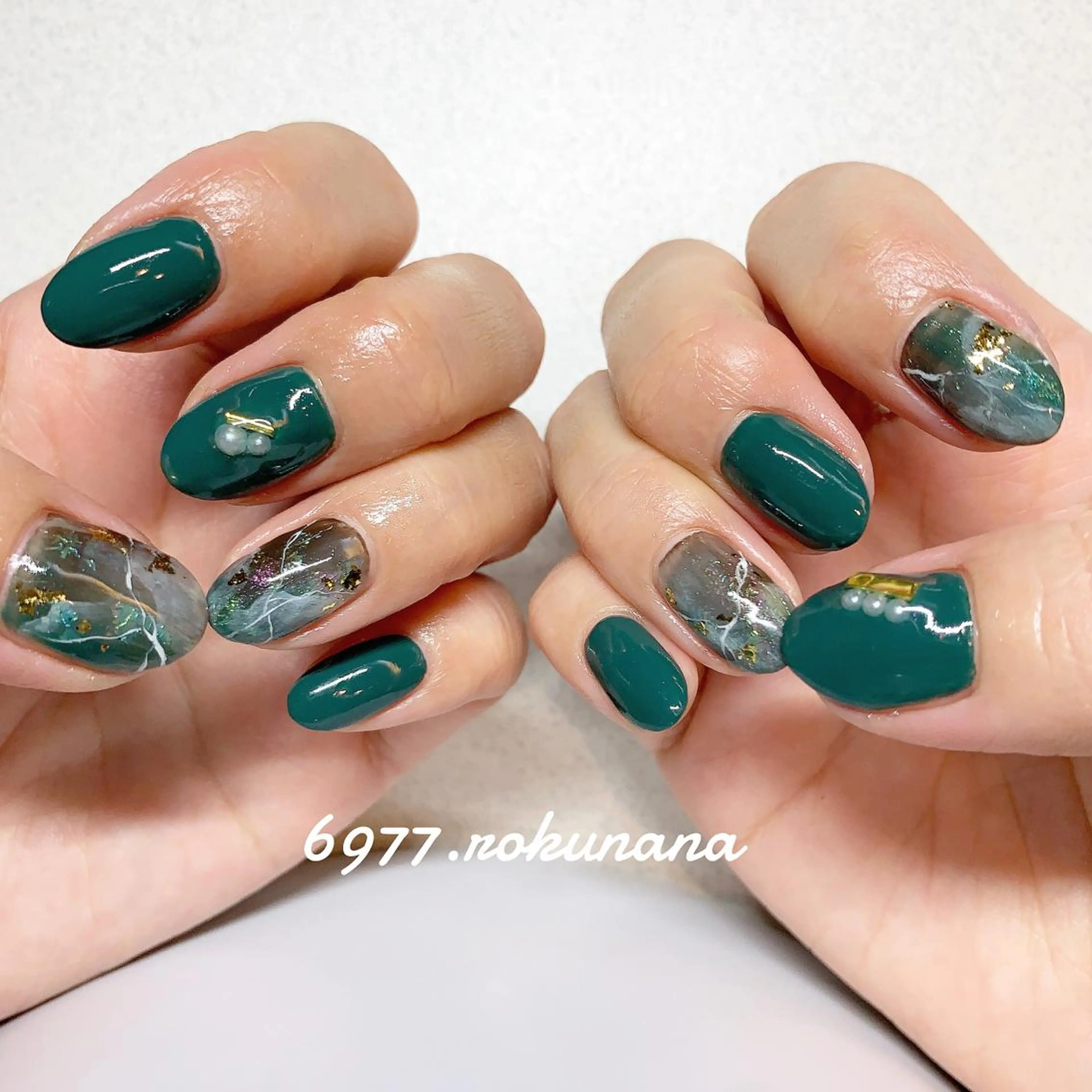 ネイル アートネイル ストーンネイル ハンドネイル rokunana 佐野のネイルデザイン