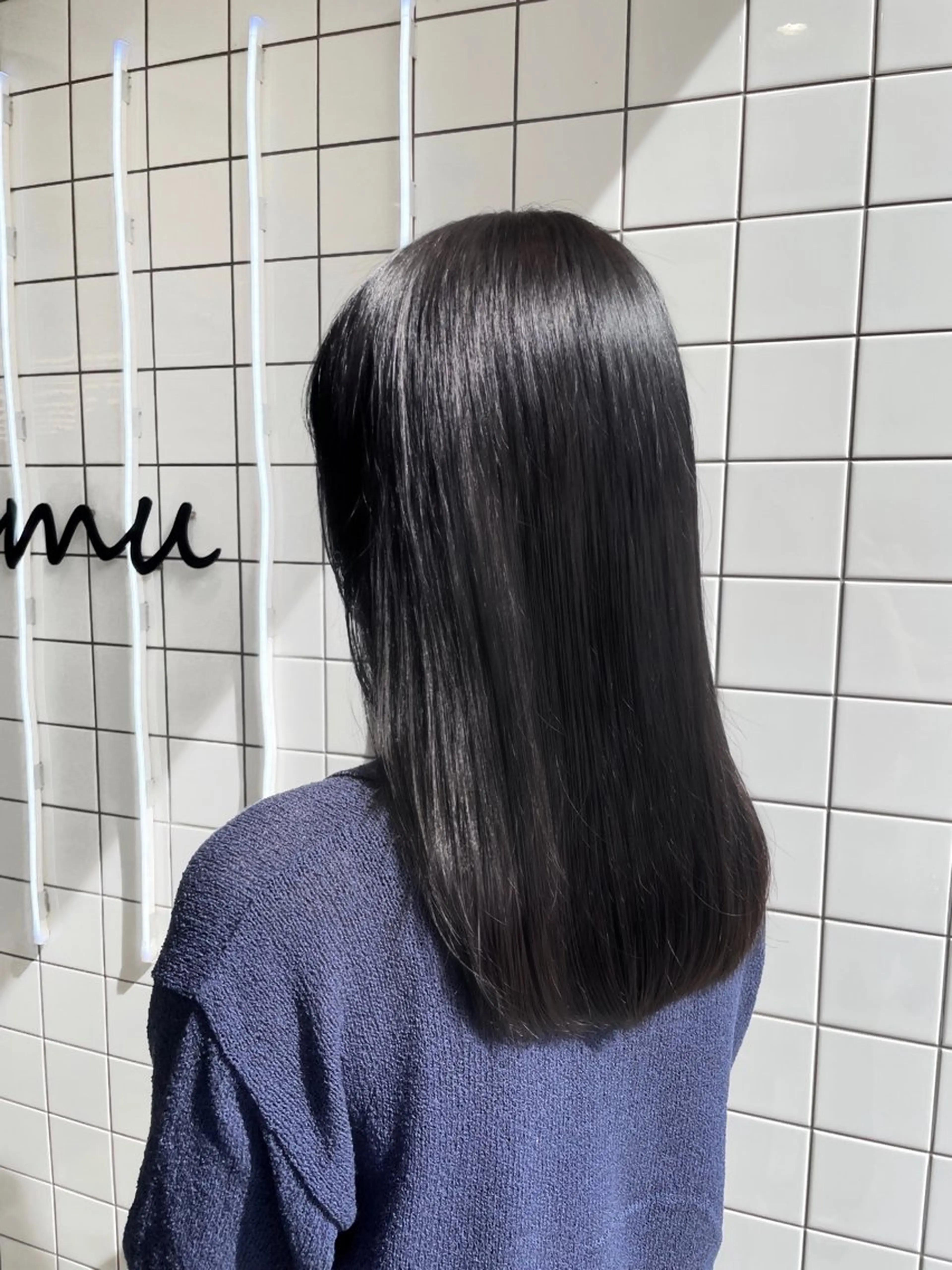 セミロング カラー パーマ ヘアアレンジ メンズ 髪質改善 トリートメント mona/ ストレートスタイル✨のヘアスタイル