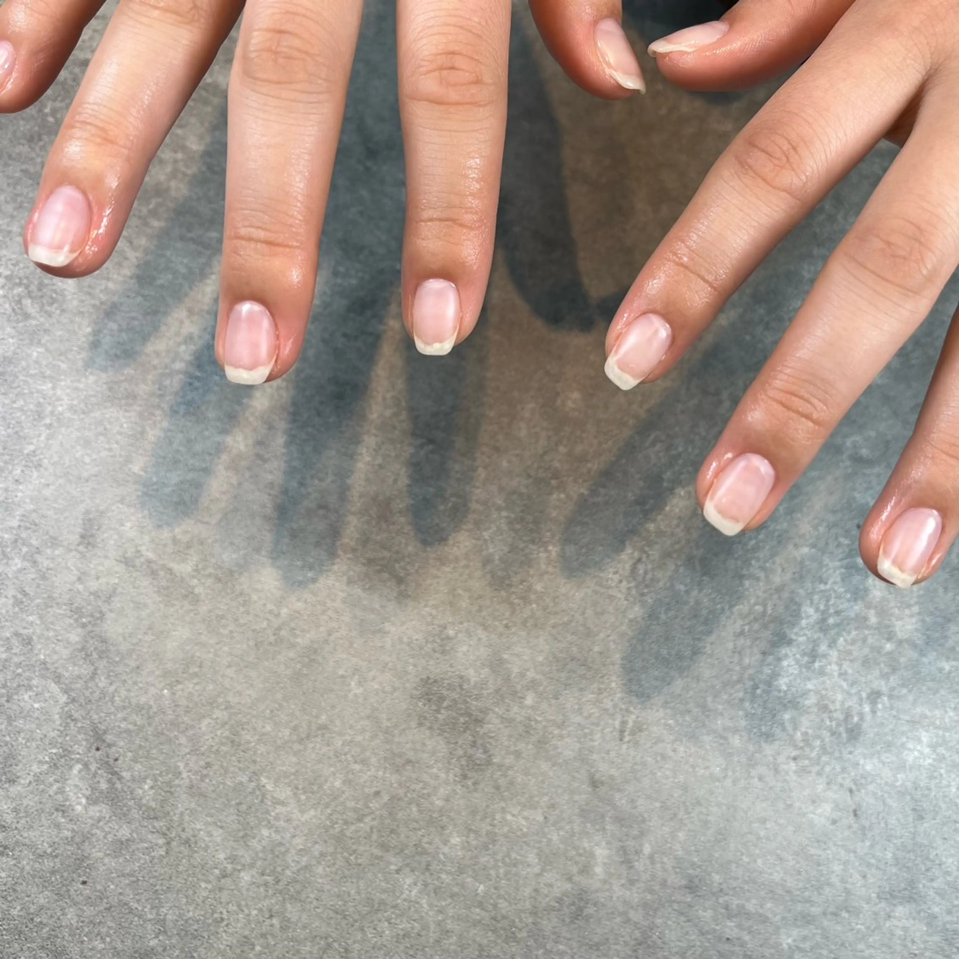 《handオフ有り》自爪風クリアネイル(マット可)   他店オフ＋¥1,100の写真