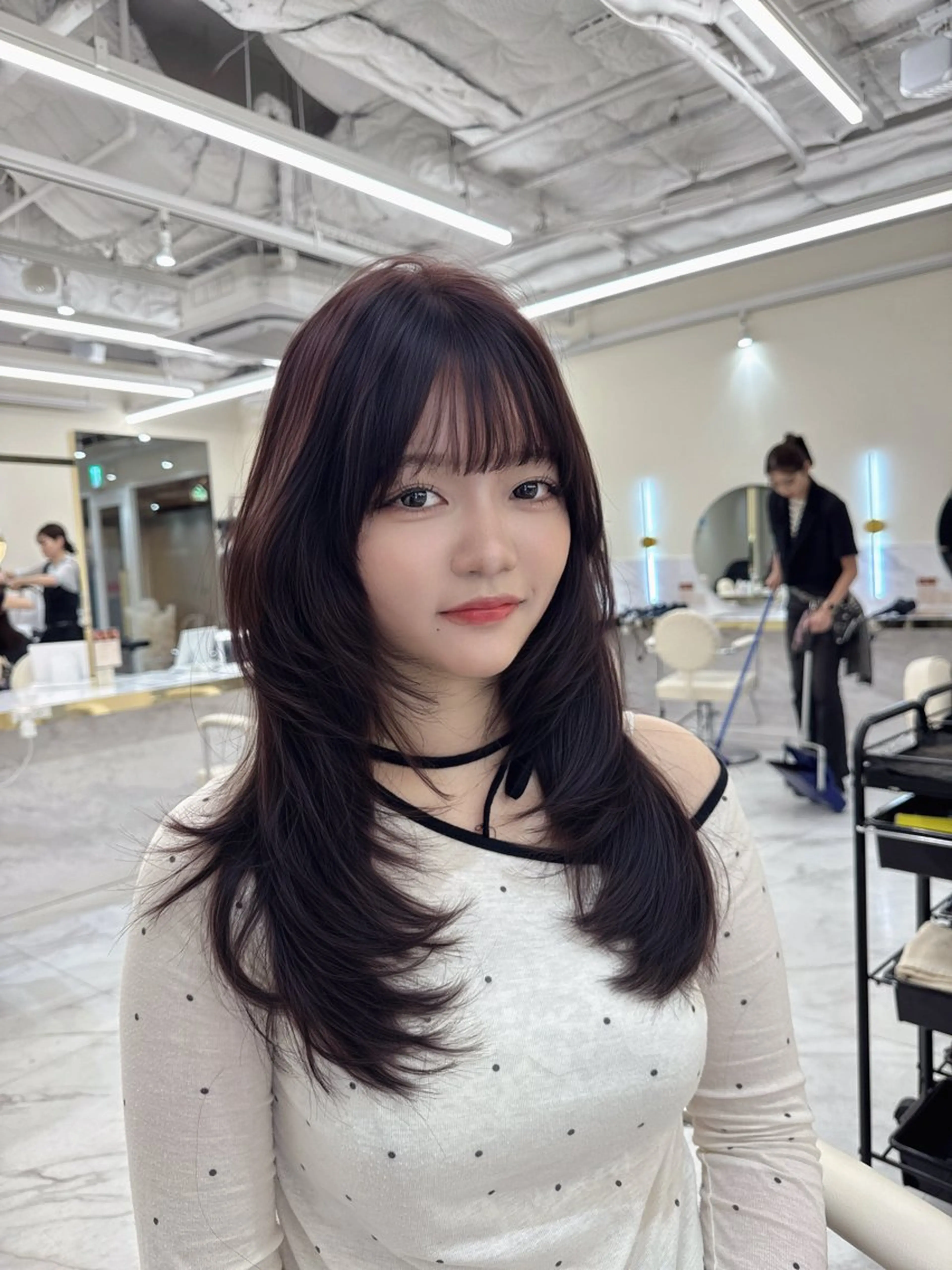 セミロング カラー ヘアアレンジ オリーブカラー レイヤーカット カット ヘアカラー トリートメント 髪質改善特化 🫧松野力也のヘアスタイル