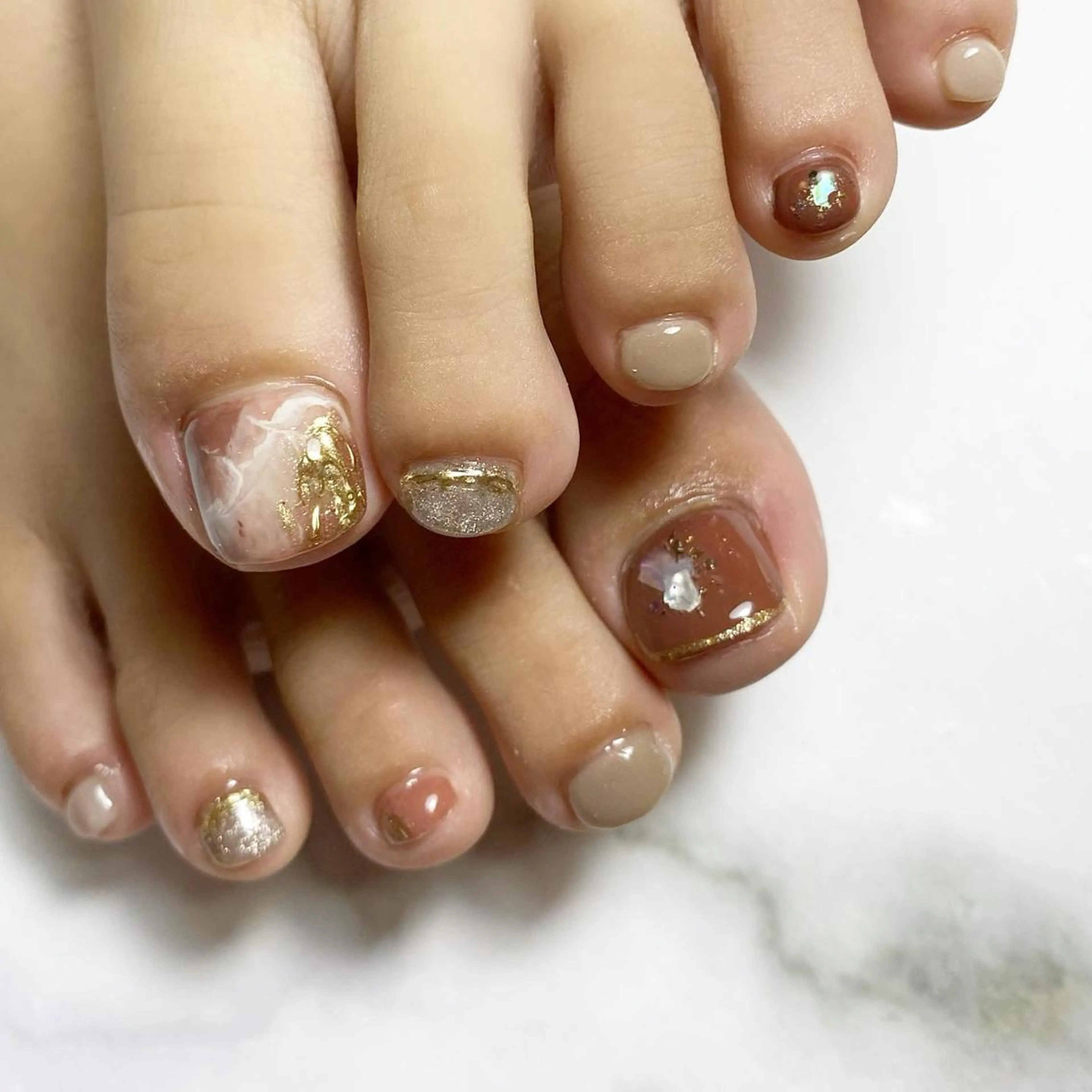 ネイル ニュアンスネイル フットネイル ameria meguのネイルデザイン