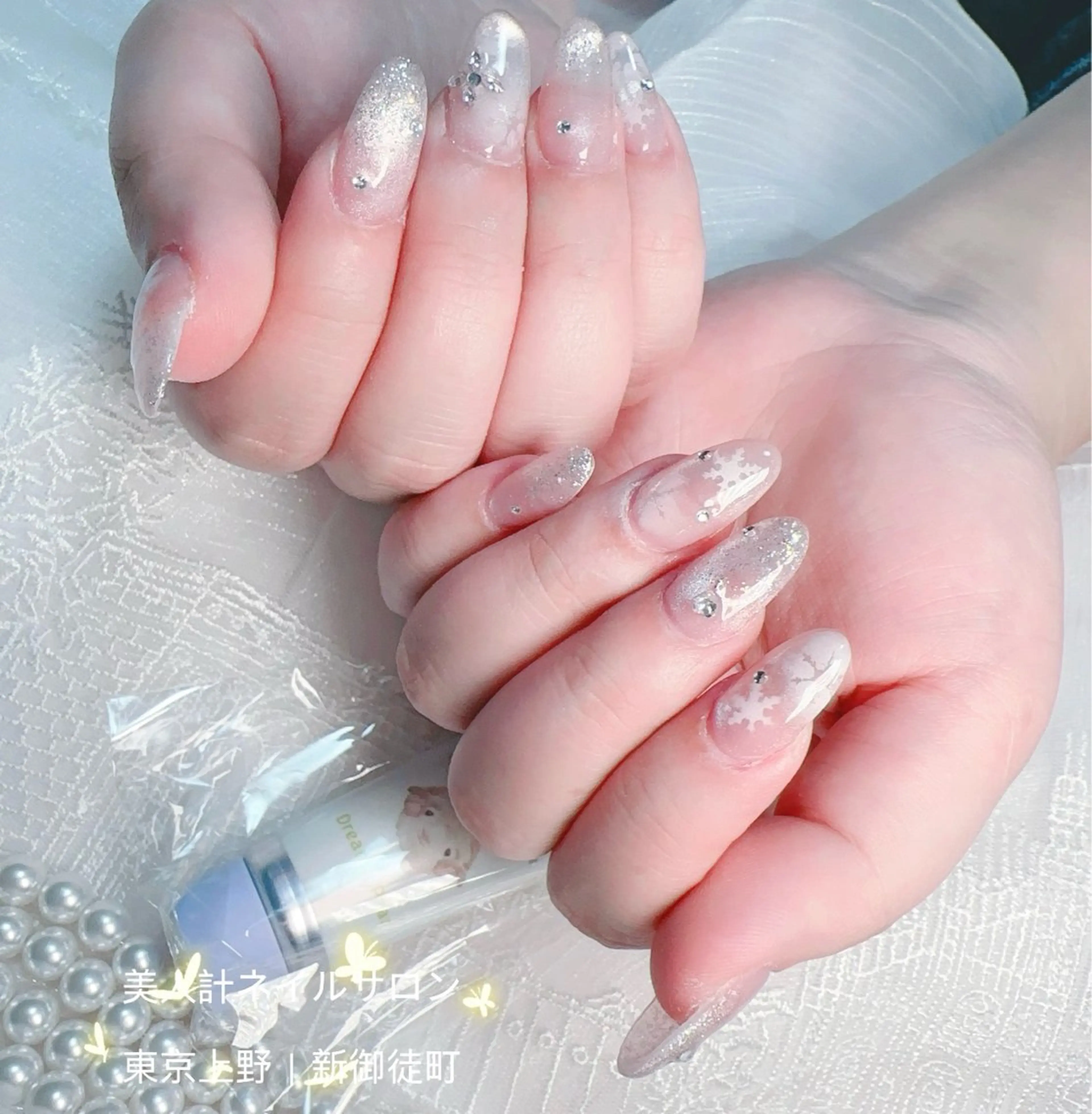 ネイル 長さ出し 冬ネイル クリスマス ハンドネイル 中山 美月のネイルデザイン