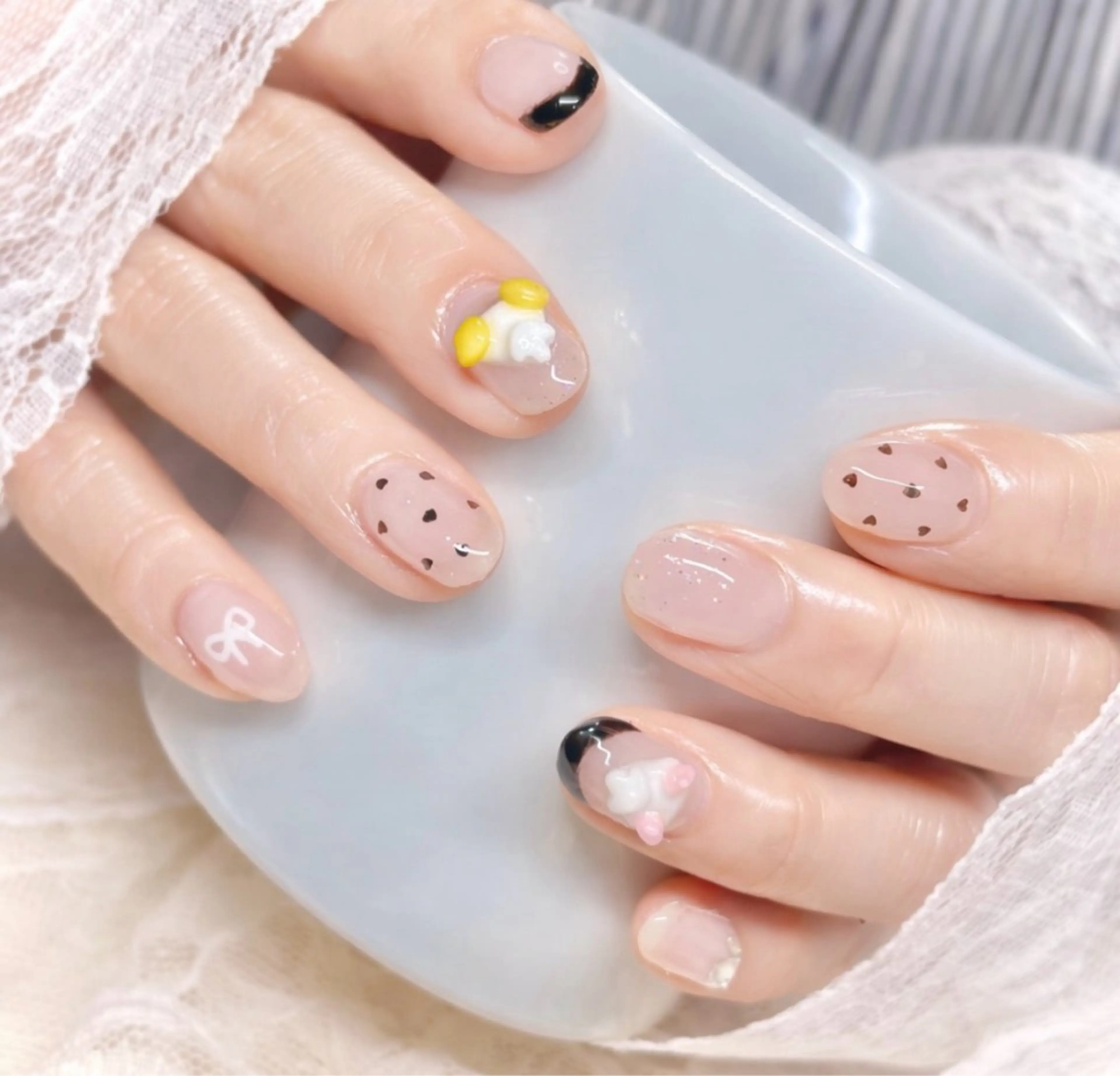 ネイル 春ネイル ワンホンネイル miminon 自宅ネイルサロンのネイルデザイン