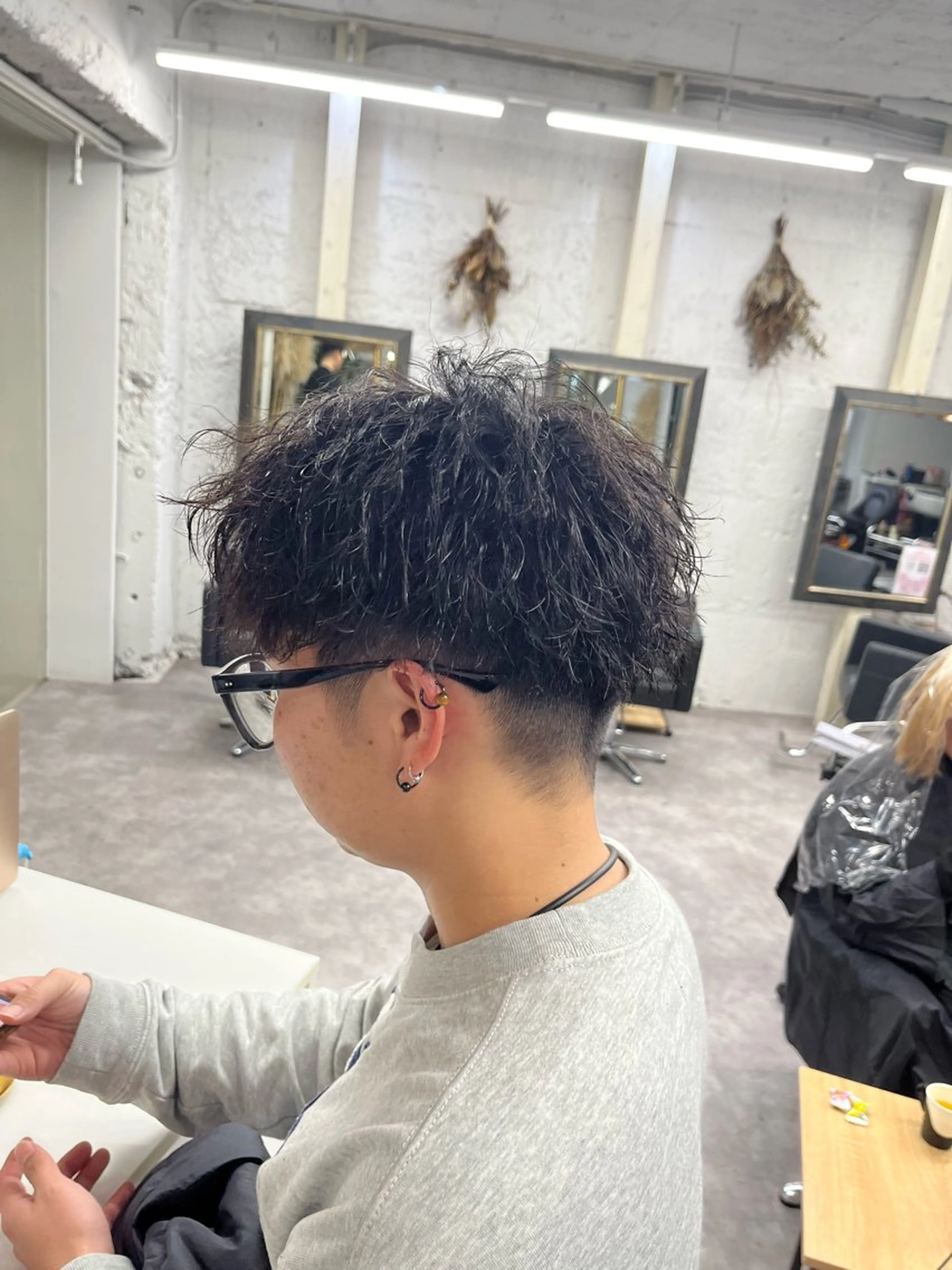 パーマ メンズ カット パーマ 小島 希星のヘアスタイル