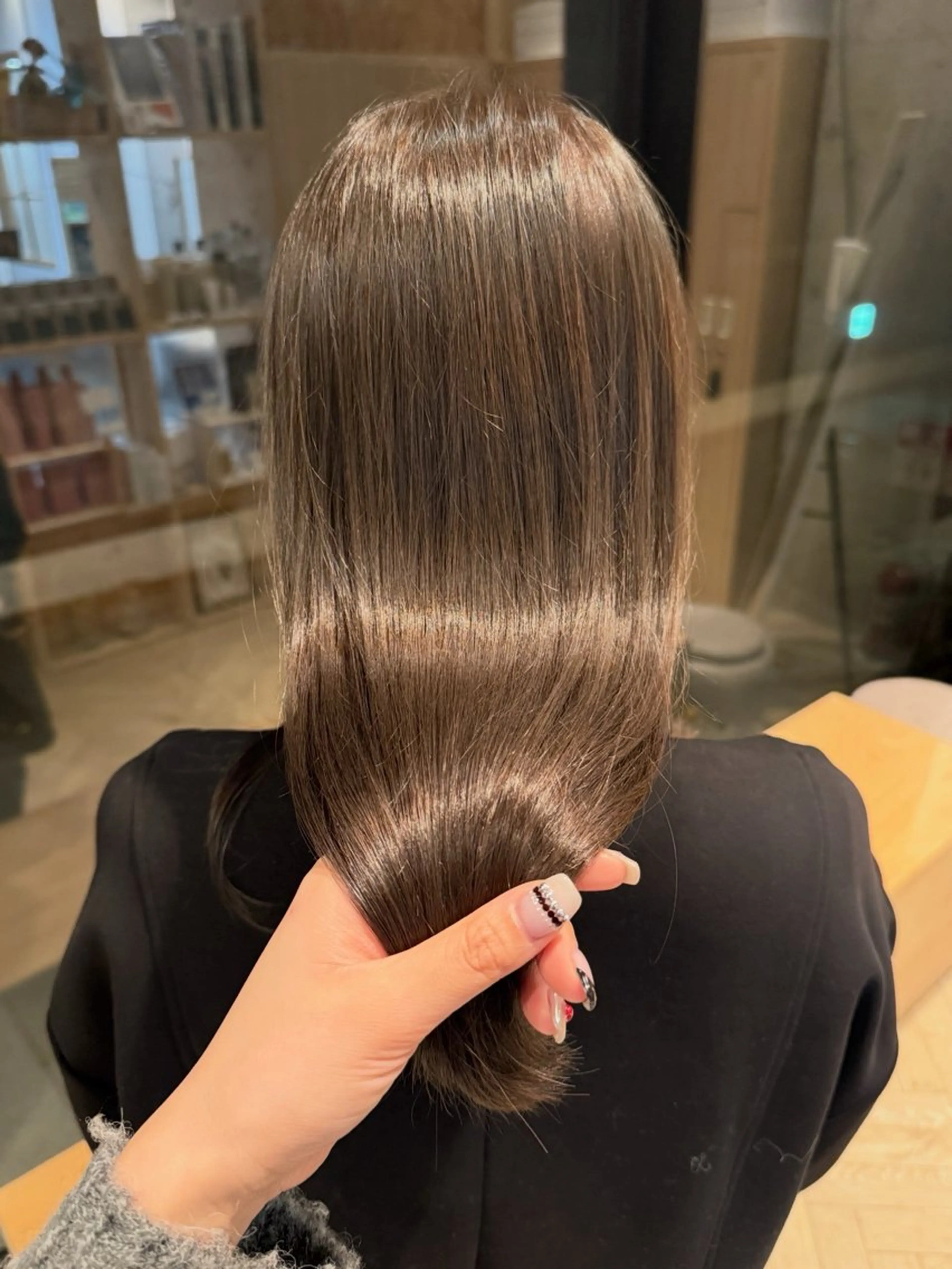 ミディアム カラー カット ヘアカラー トリートメント 🎀暖色カラー/艶 ヘア/Anzu🎀のヘアスタイル