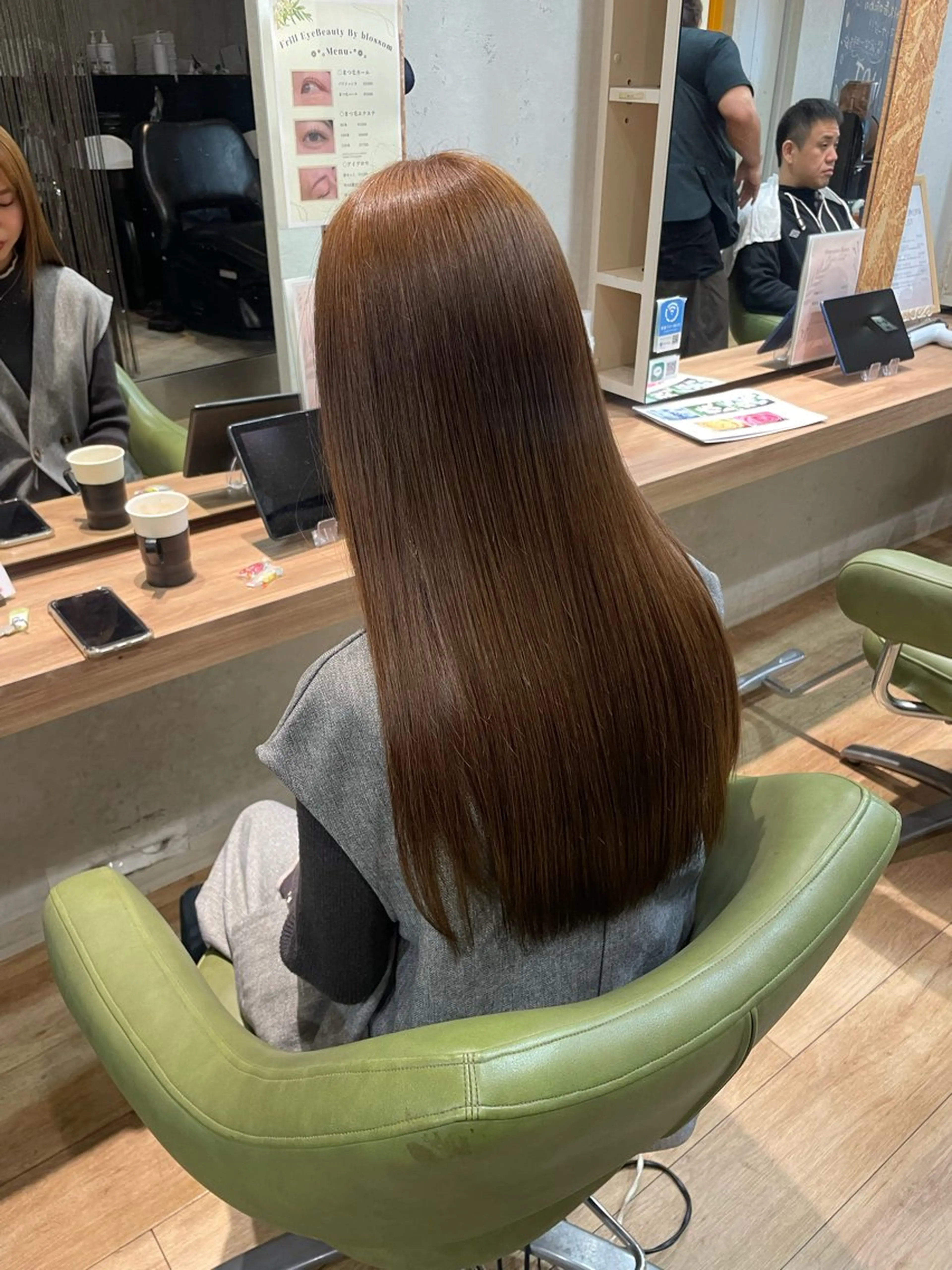 ロング カラー アッシュ アッシュブラウン ブラウンカラー オレンジ トリートメント 髪質改善/Bloss om🌷高橋沙衣のヘアスタイル