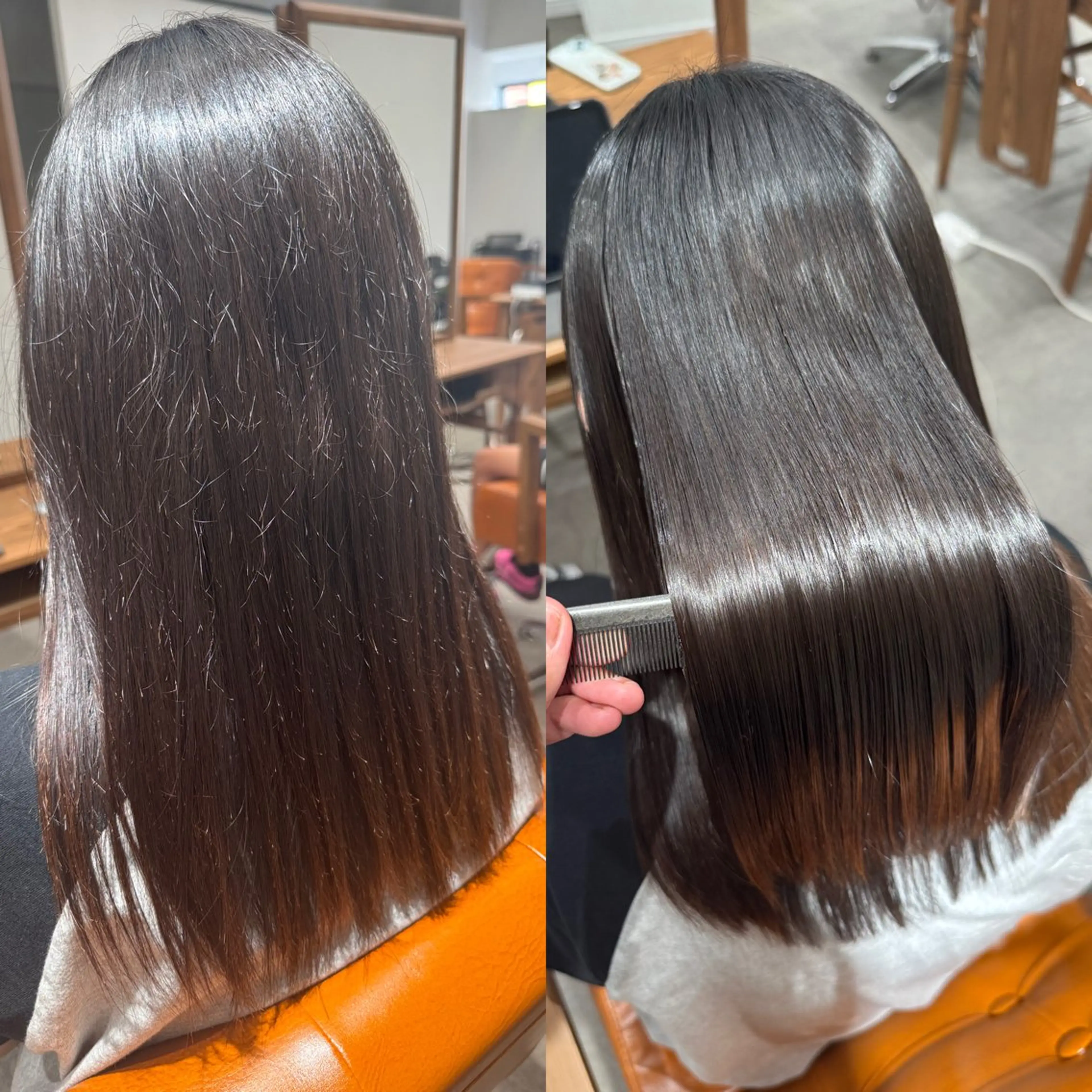 ロング カット 縮毛矯正 トリートメント 髪質改善縮毛✨ 泉谷彪芽のヘアスタイル