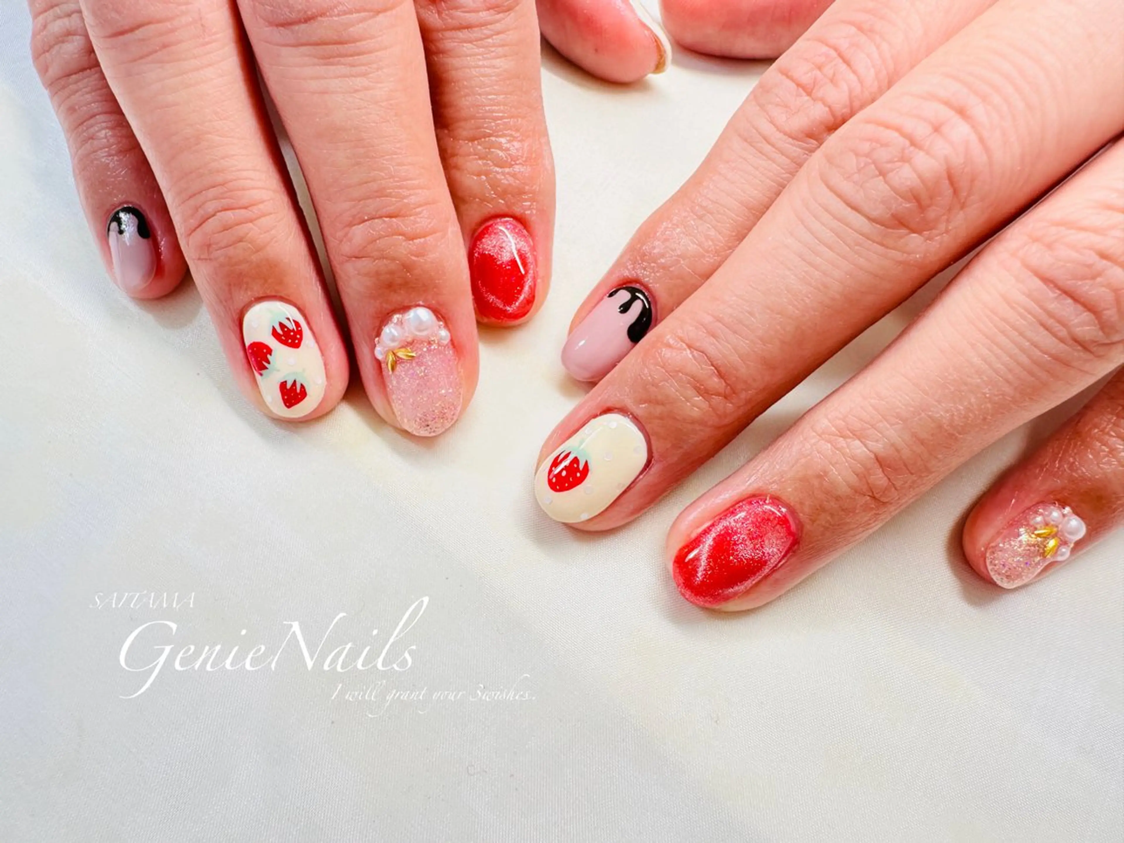 ネイル アートネイル フットネイル 持ち込み 冬ネイル Genie Nailsのネイルデザイン