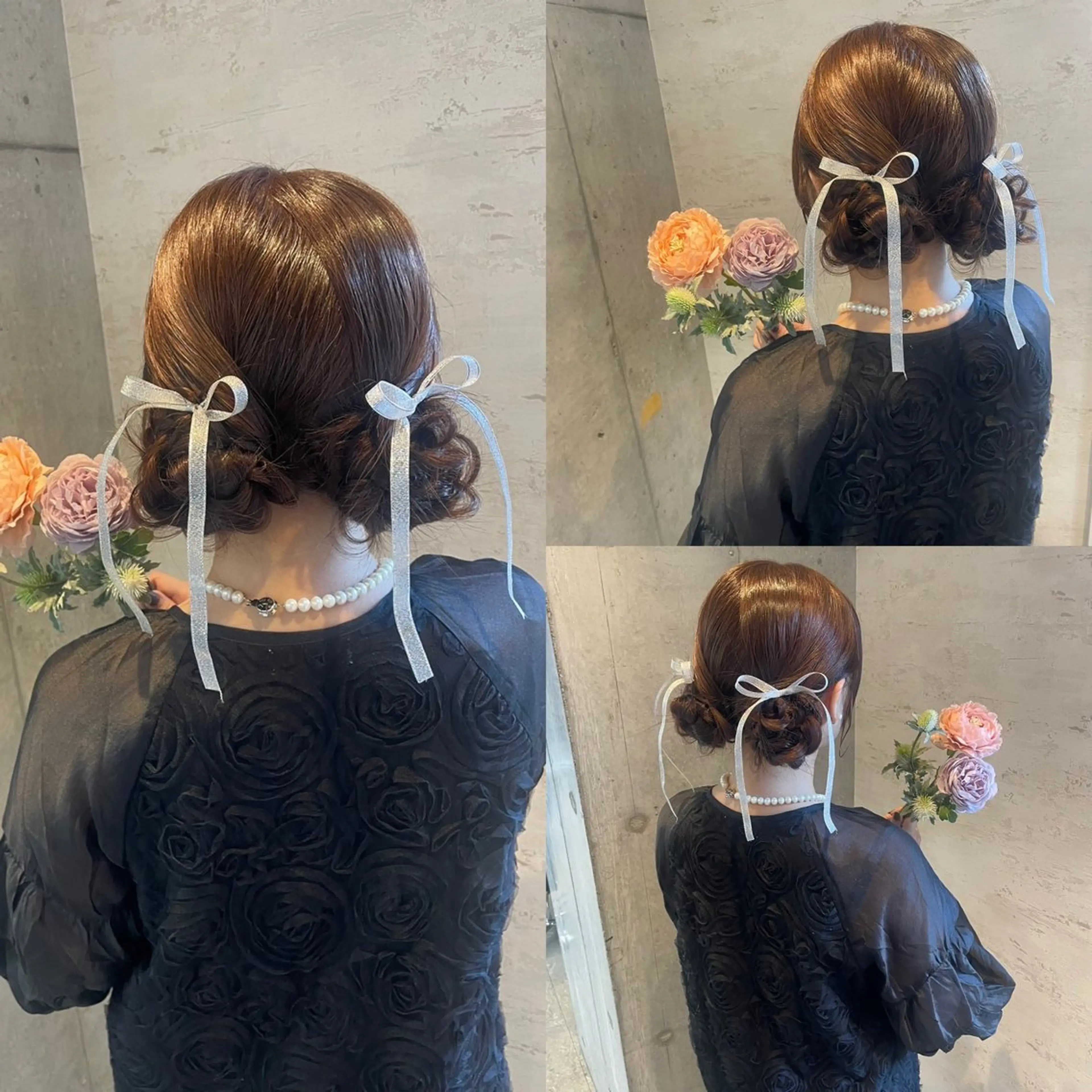 ロング ヘアアレンジ お団子ヘア レイヤーカット ロング ヘアセット 美髪× ヘアセット✨Araiのヘアスタイル
