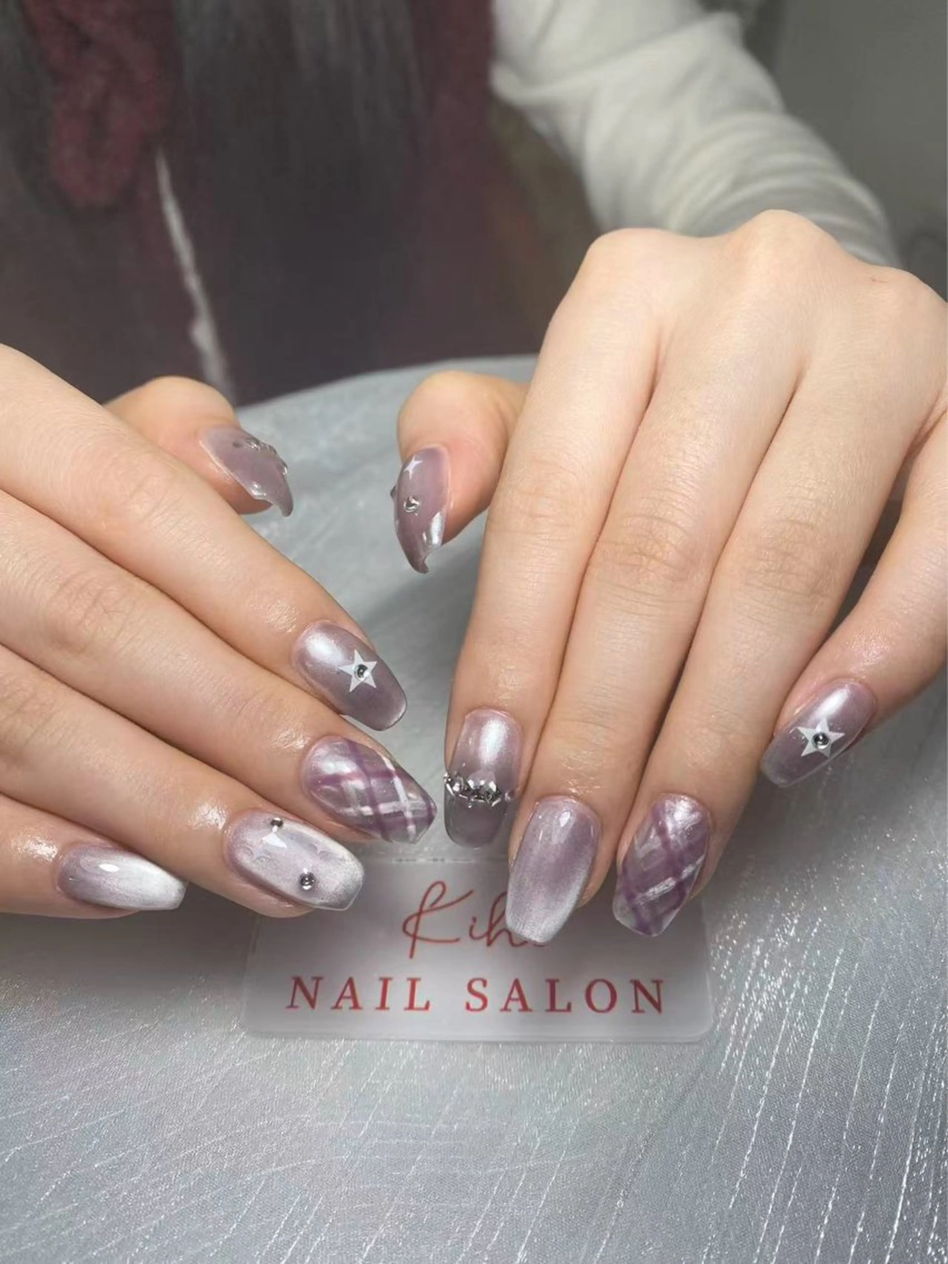 ネイル ハンドネイル ユリ🎀長さだし/ パラジェル/持ち込みのネイルデザイン