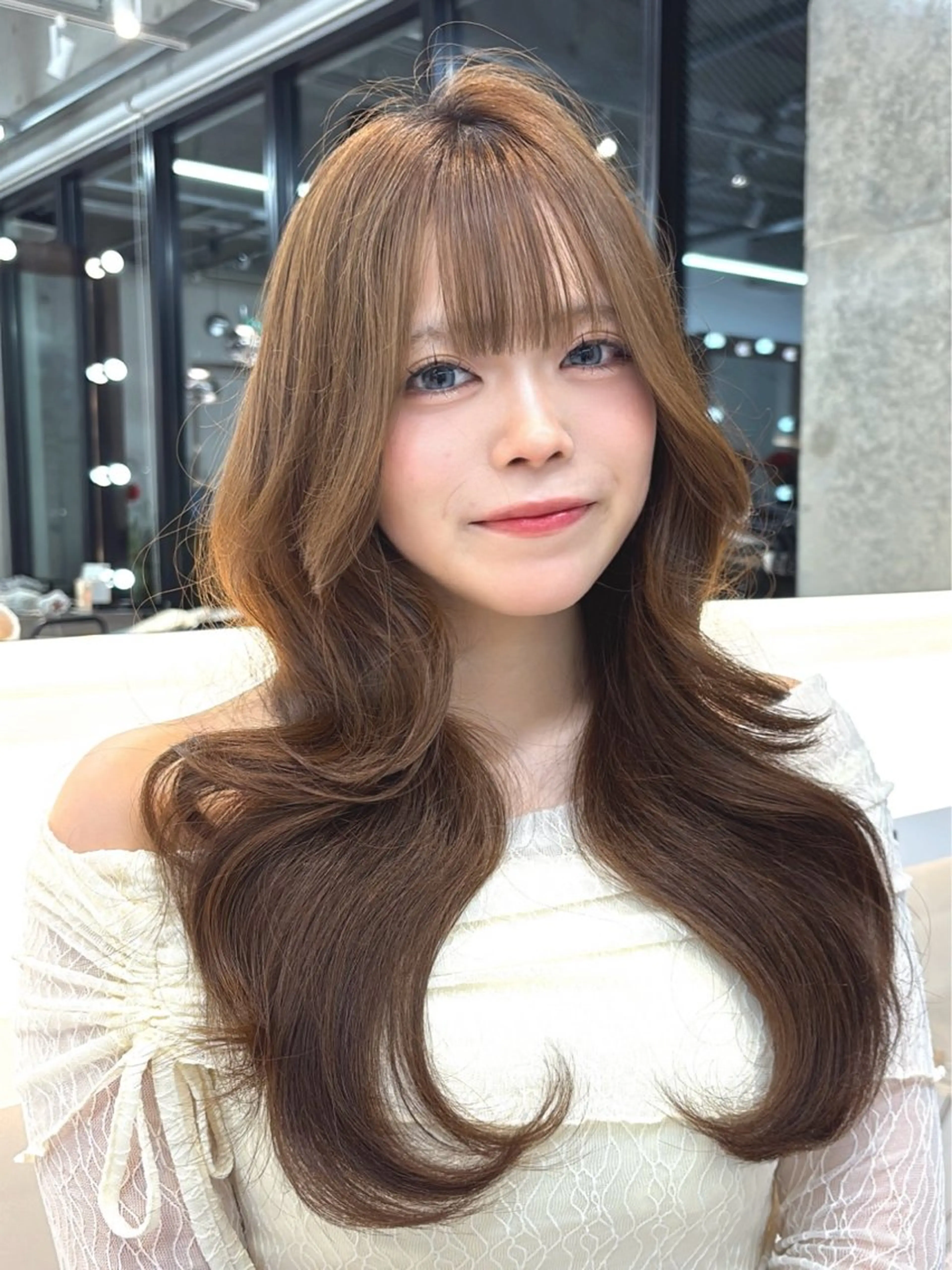 ロング カラー ブラウンカラー ヘアカラー 🍒ブリーチなしカラ ー／Sakura🍒のヘアスタイル