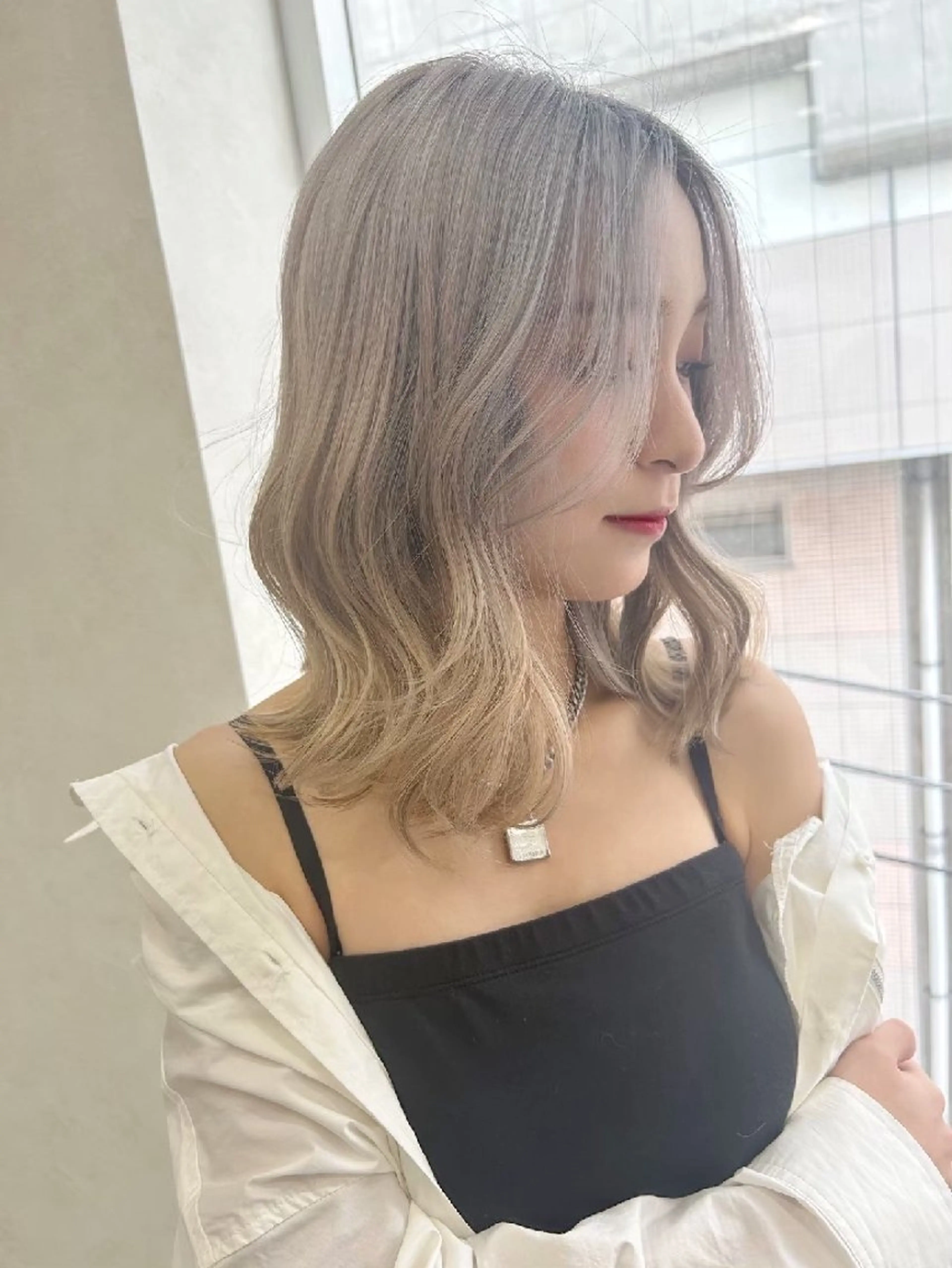 カラー セミロング ヘアアレンジ ⛓️TRIELA池袋 FUKA⛓️のヘアスタイル