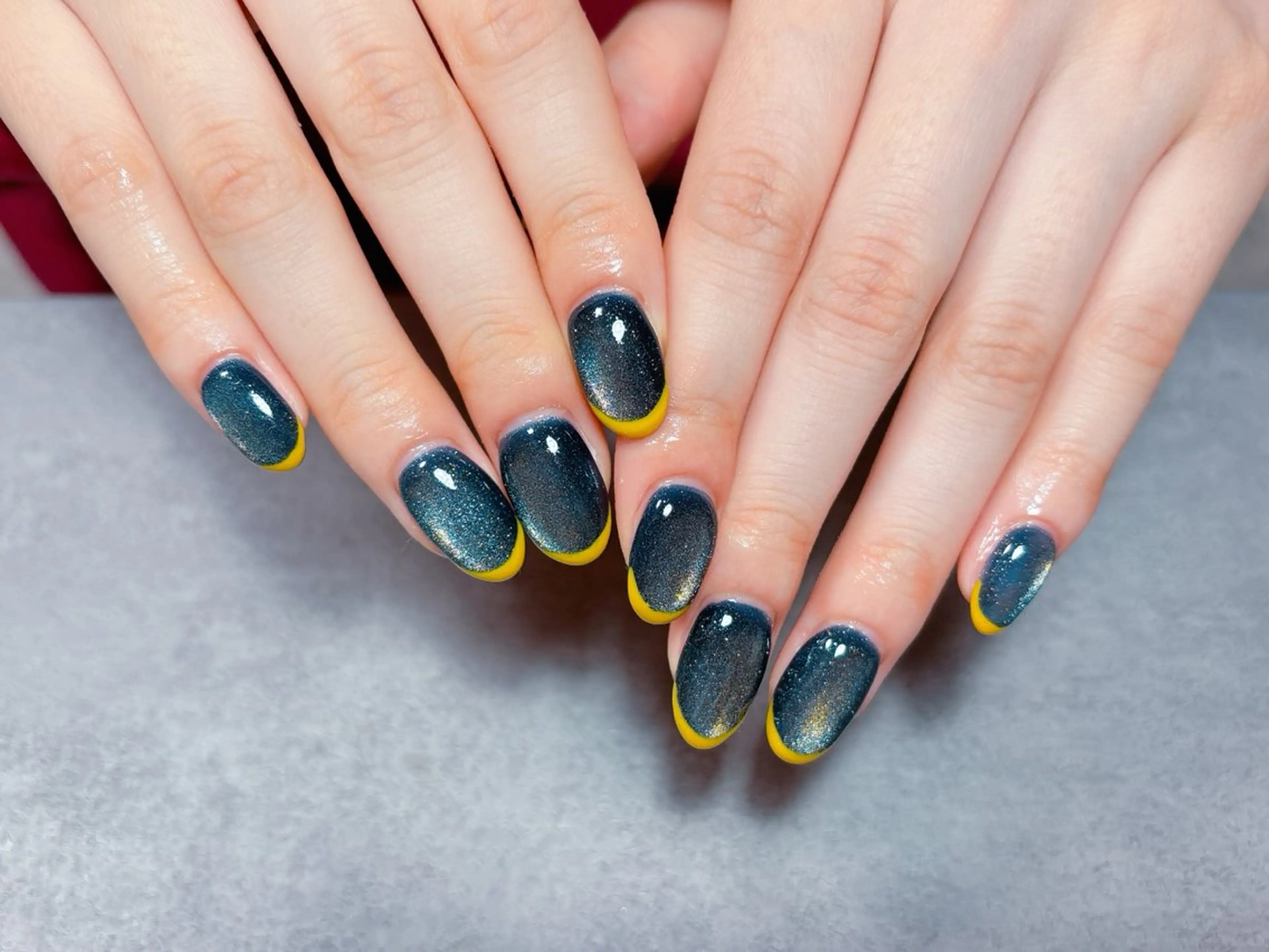 ネイル マグネットネイル ミラーネイル ニュアンスネイル 春ネイル ハンドネイル ハンドケア ゆ か_Nails💫のネイルデザイン