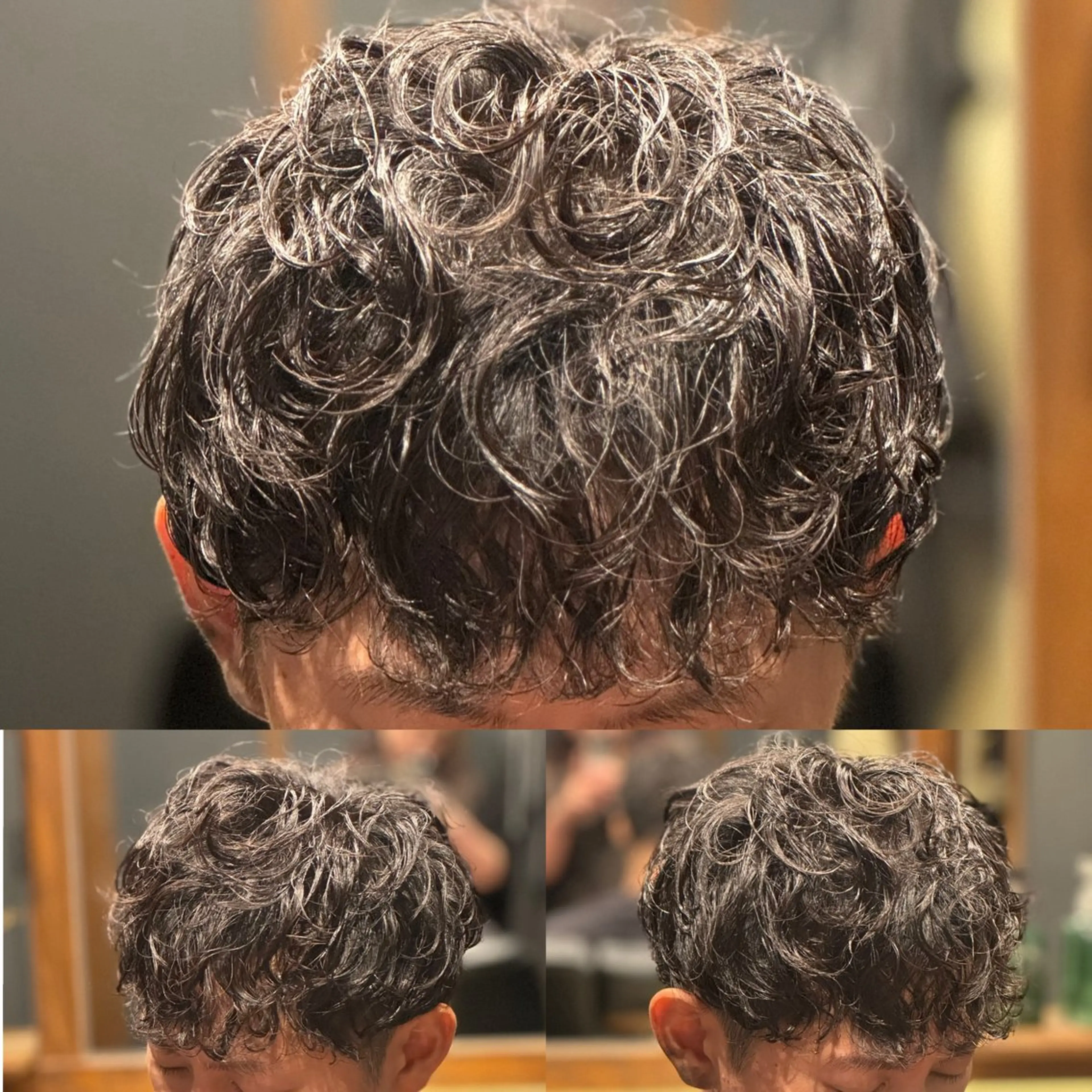 カットのみ、カット＋パーマ、顔そりの写真