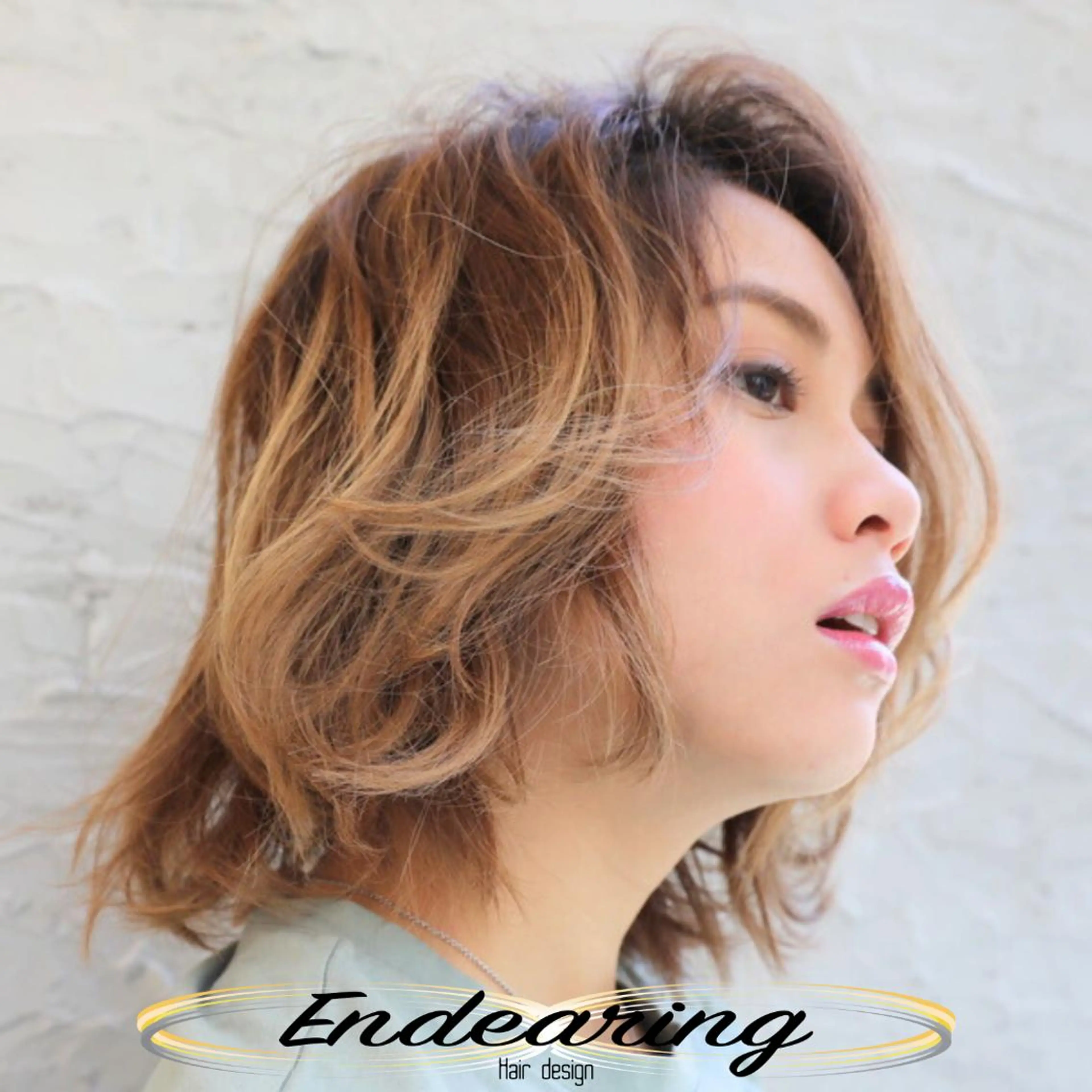 カラー ブリーチ 透明感カラー グラデーションカラー ハイライトカラー ボブ カット ヘアカラー 柳田 怜那/銀座 Endearingのヘアスタイル