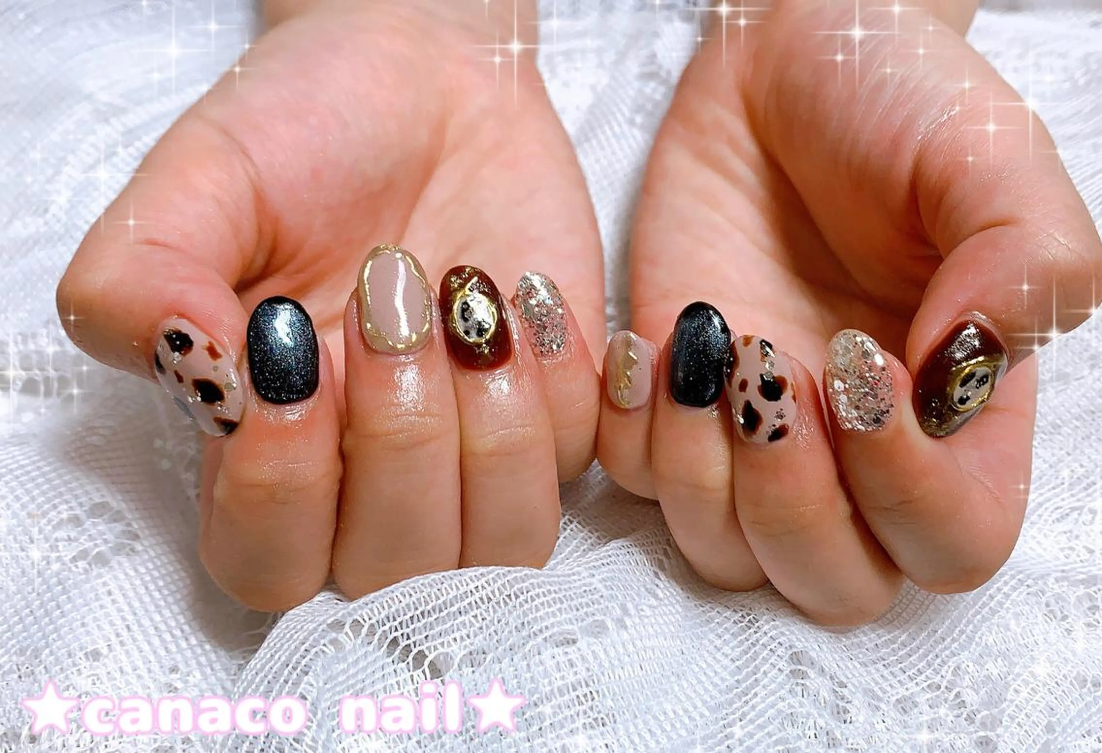 ネイル アートネイル ジェルネイル マグネットネイル パラジェル ストーンネイル ハンドネイル ハンドケア ベテランネイル cnc  nailのネイルデザイン