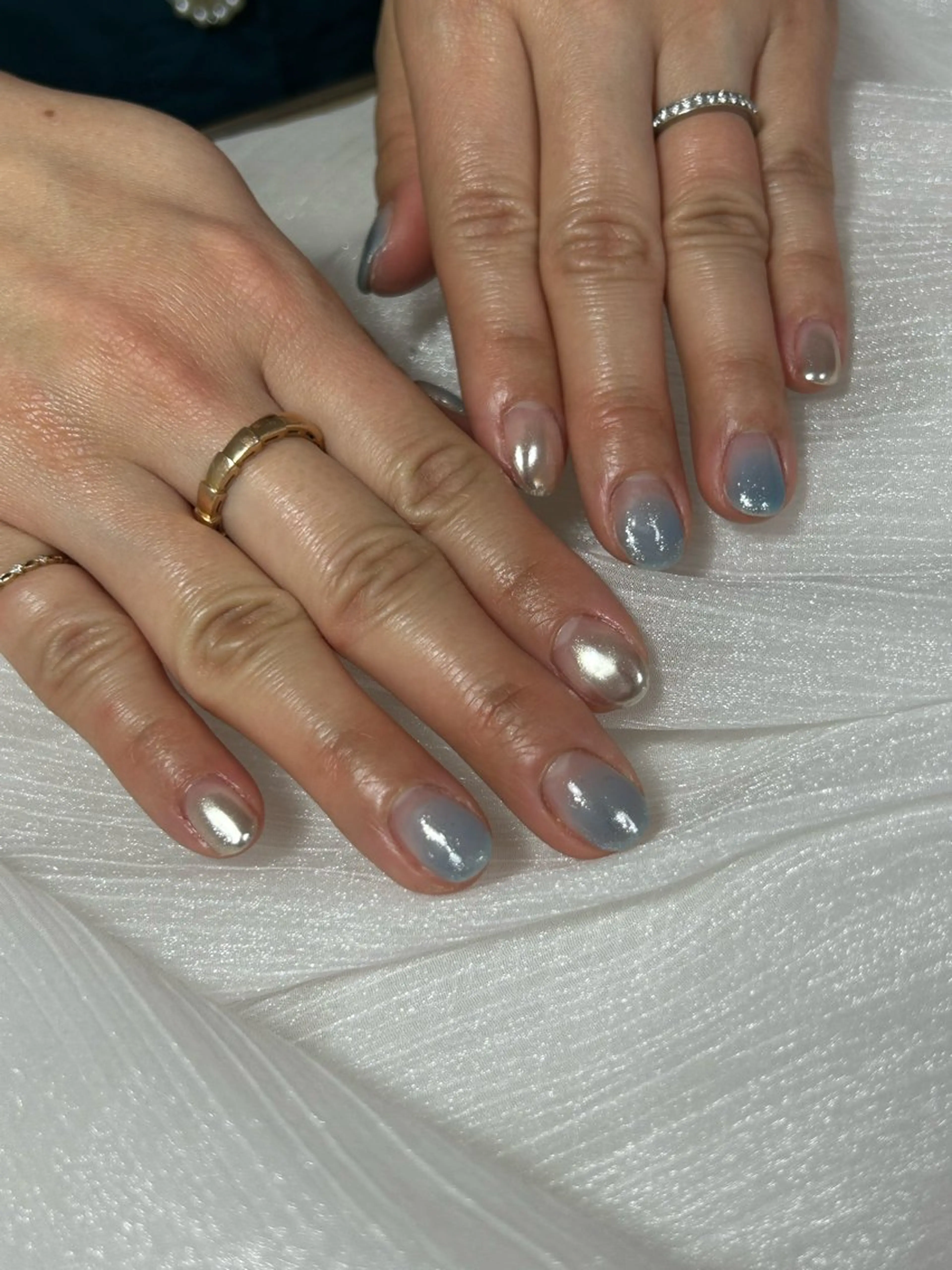 ネイル オーロラネイル 桜ネイル フラワーネイル フットネイル フレンチネイル mogunail &blowのネイルデザイン