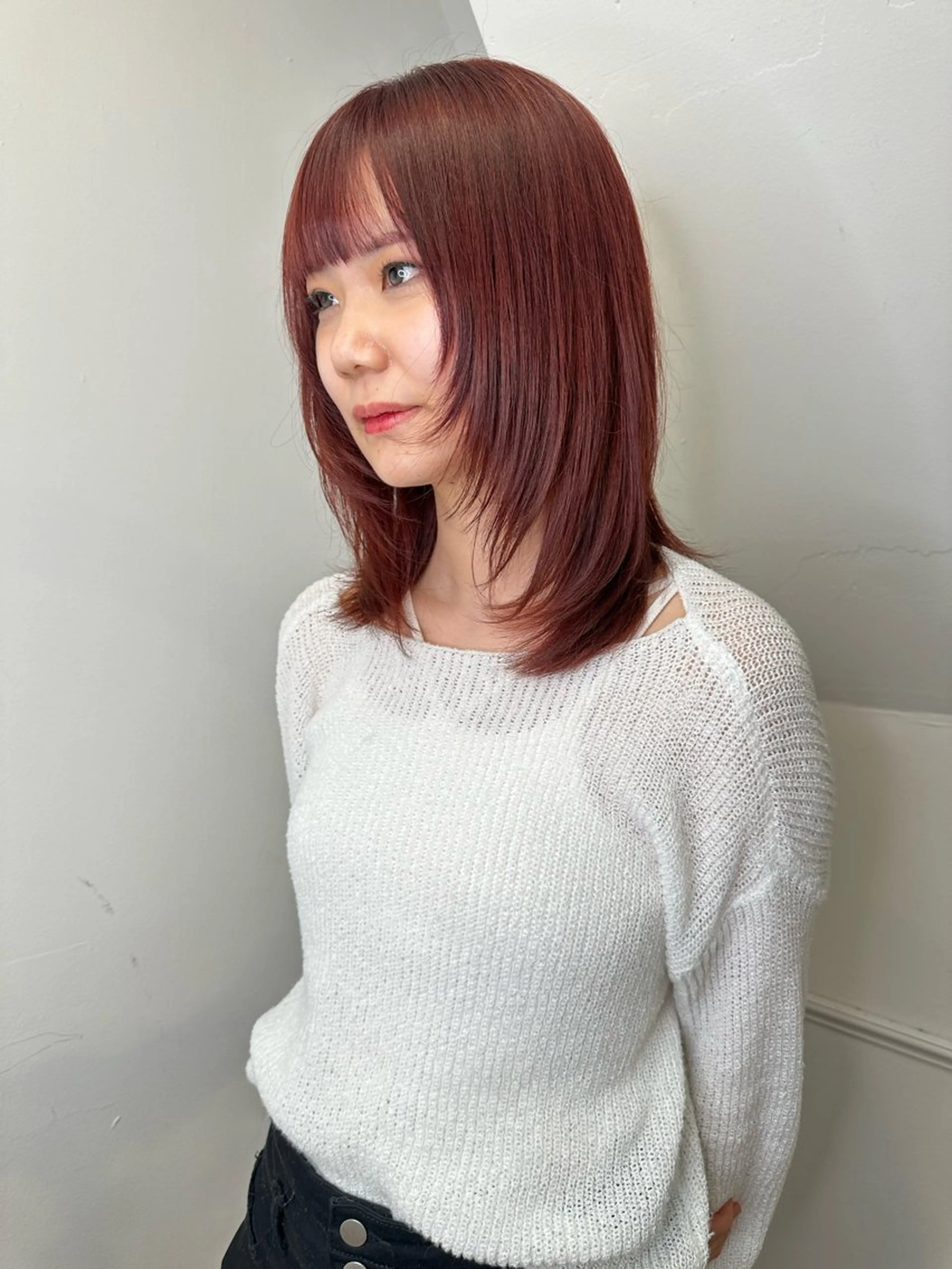 ミディアム カラー ブリーチ ボブ・レイヤー支持 No.1/Ryokiのヘアスタイル