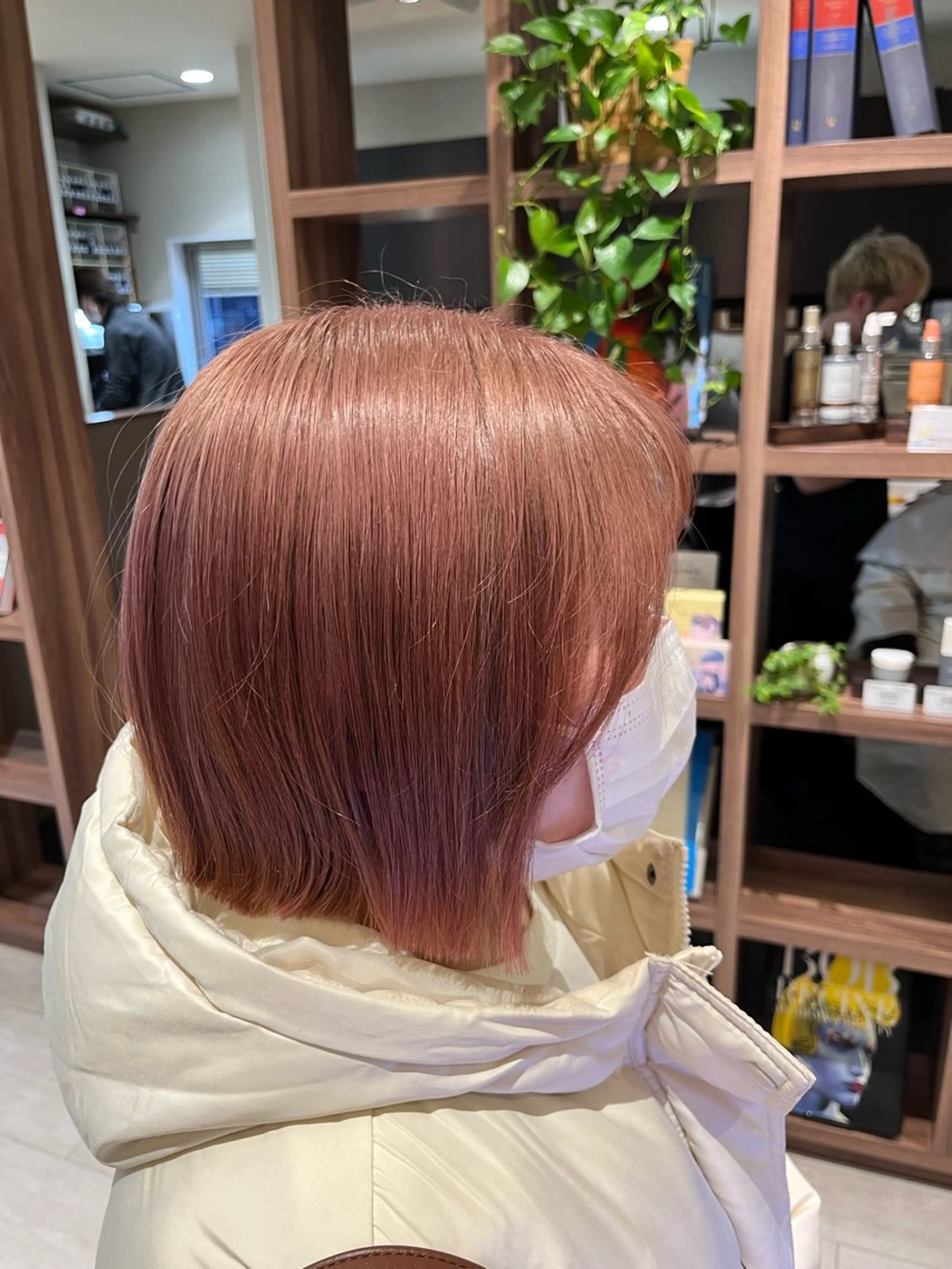 ショート カラー ベージュカラー ピンクカラー ピンクベージュ dogstar小林諒 パーマ/レイヤーのヘアスタイル