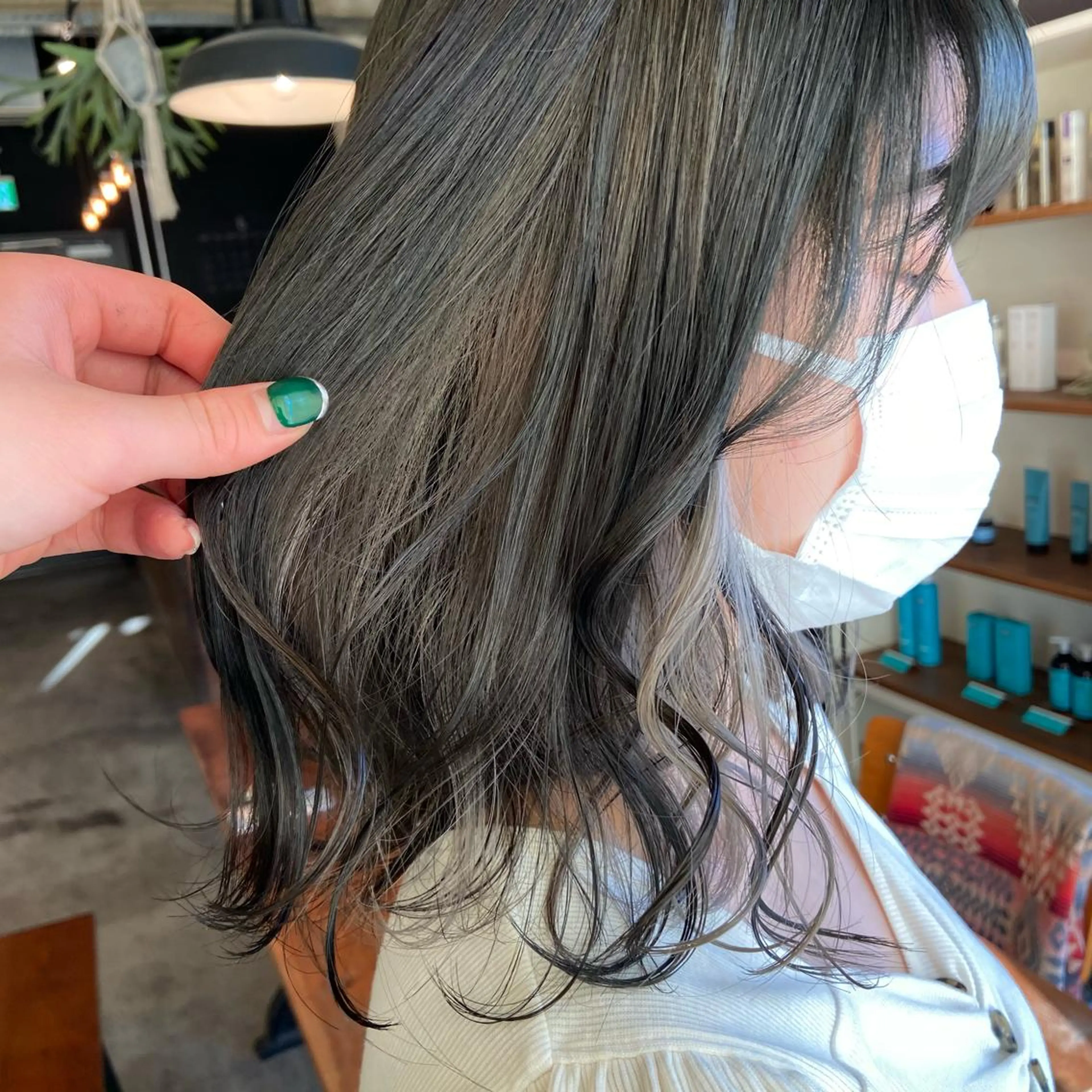 ミディアム カラー ヘアカラー トリートメント benji名駅店所属・透け感カラー/ momo🦕🌱のヘアスタイル