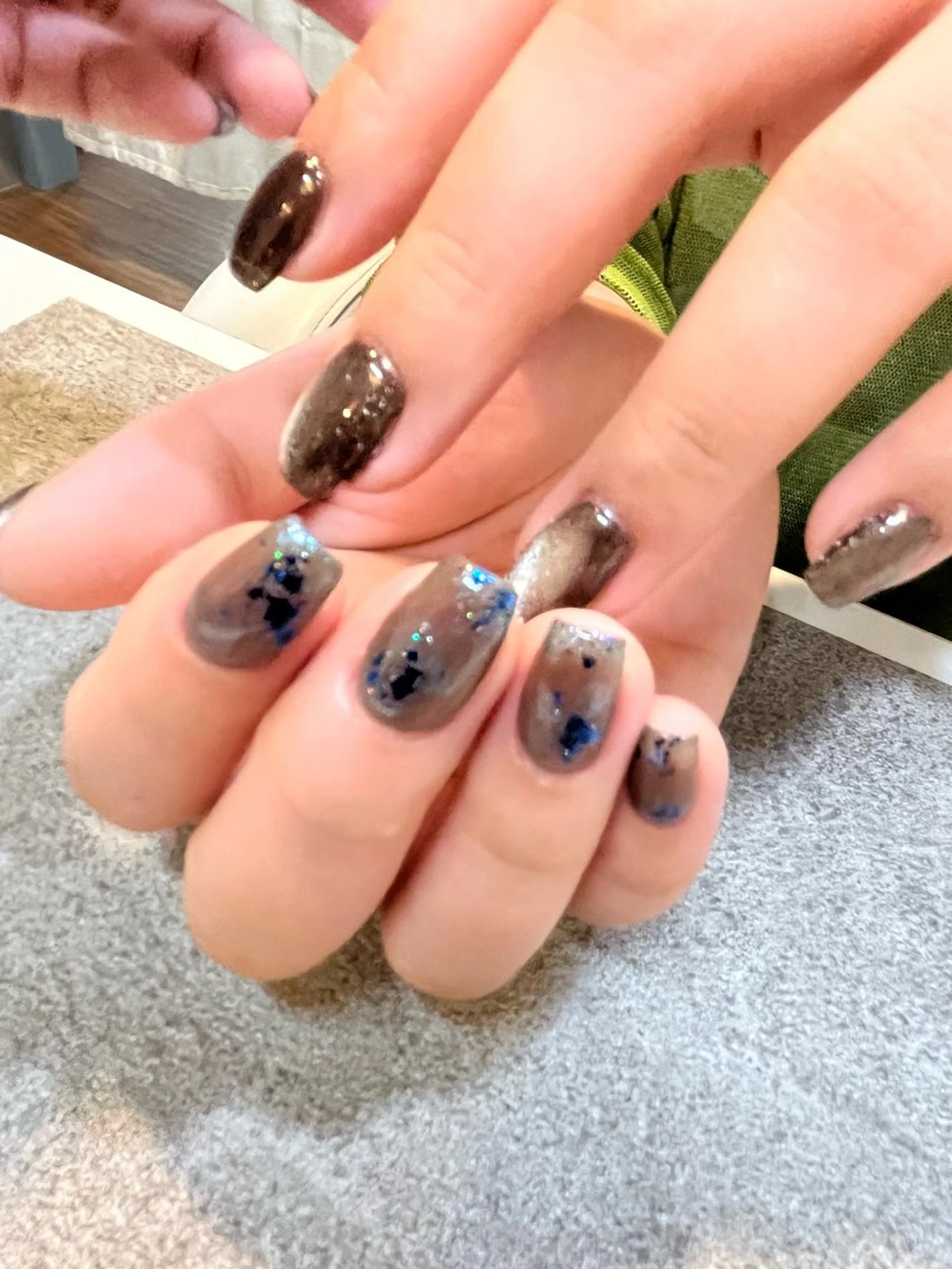 ネイル ブラウン マグネットネイル rio nailのネイルデザイン