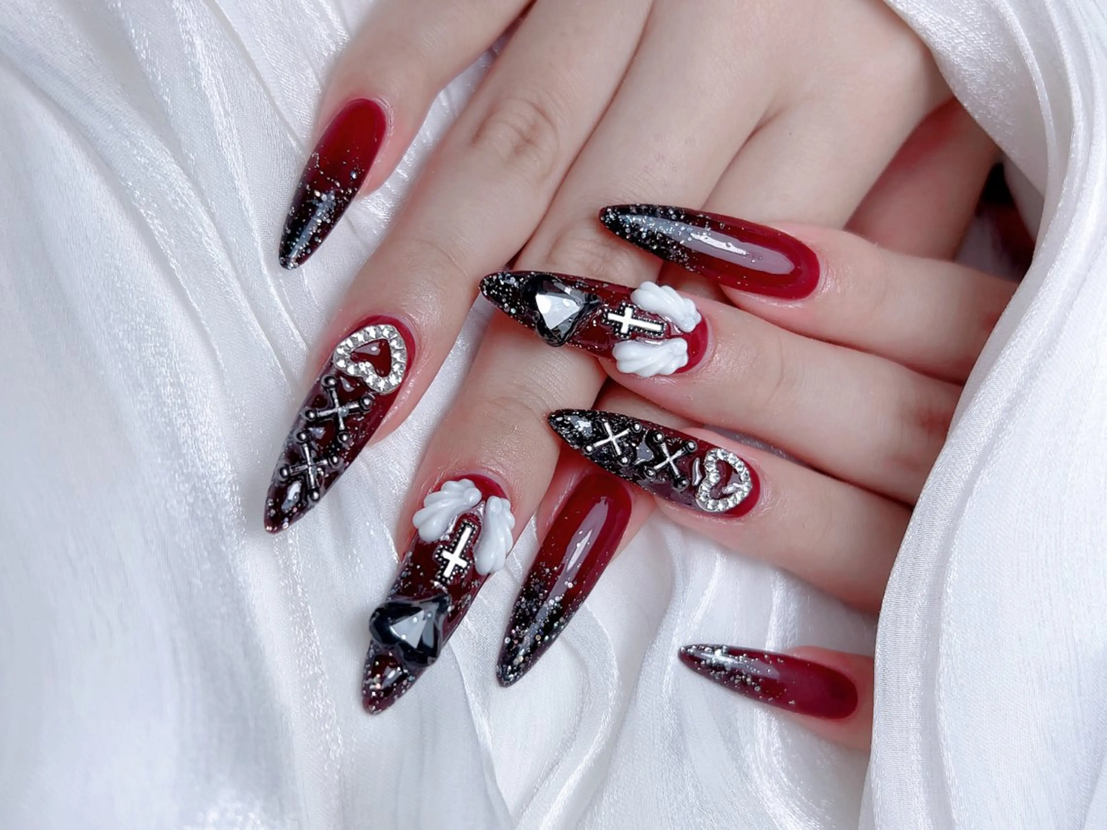 🔮【人気NO:1】10本チップ長さだし持ち込みデザイン/5000種類パーツつけ放題の写真