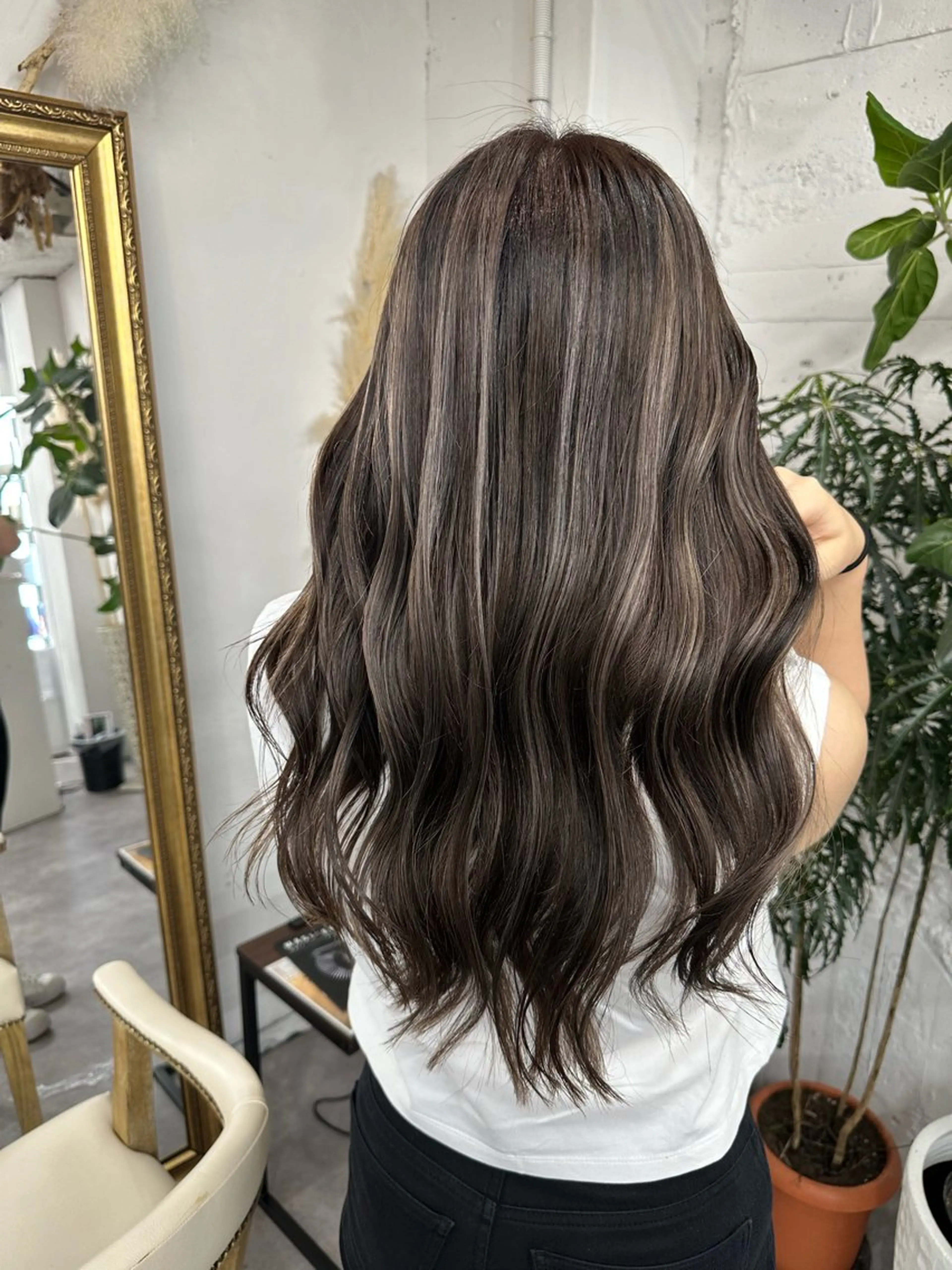 セミロング カラー ヘアアレンジ ヘアカラー トリートメント 久米 治仁のヘアスタイル