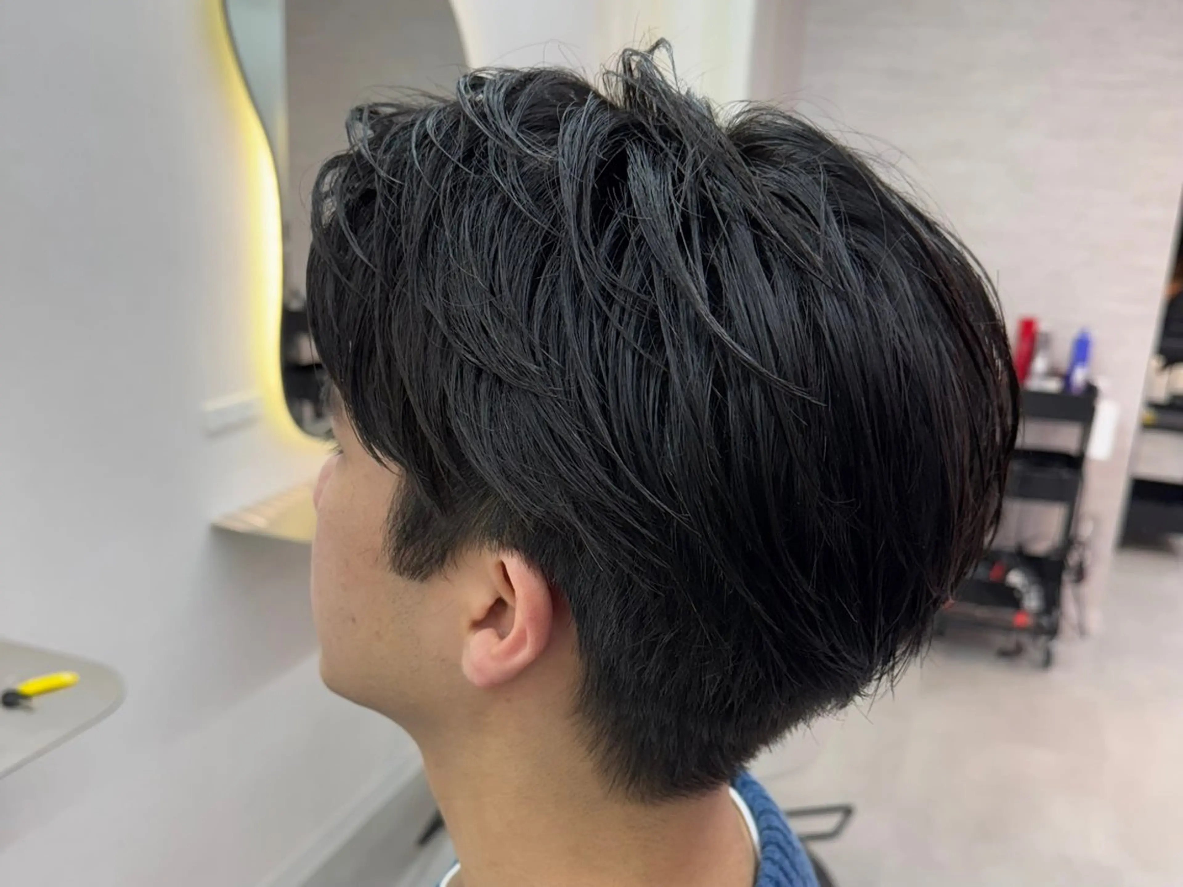 ミディアム メンズ センターパート 【メンズ特化】池袋 韓国スタイル飯塚のヘアスタイル