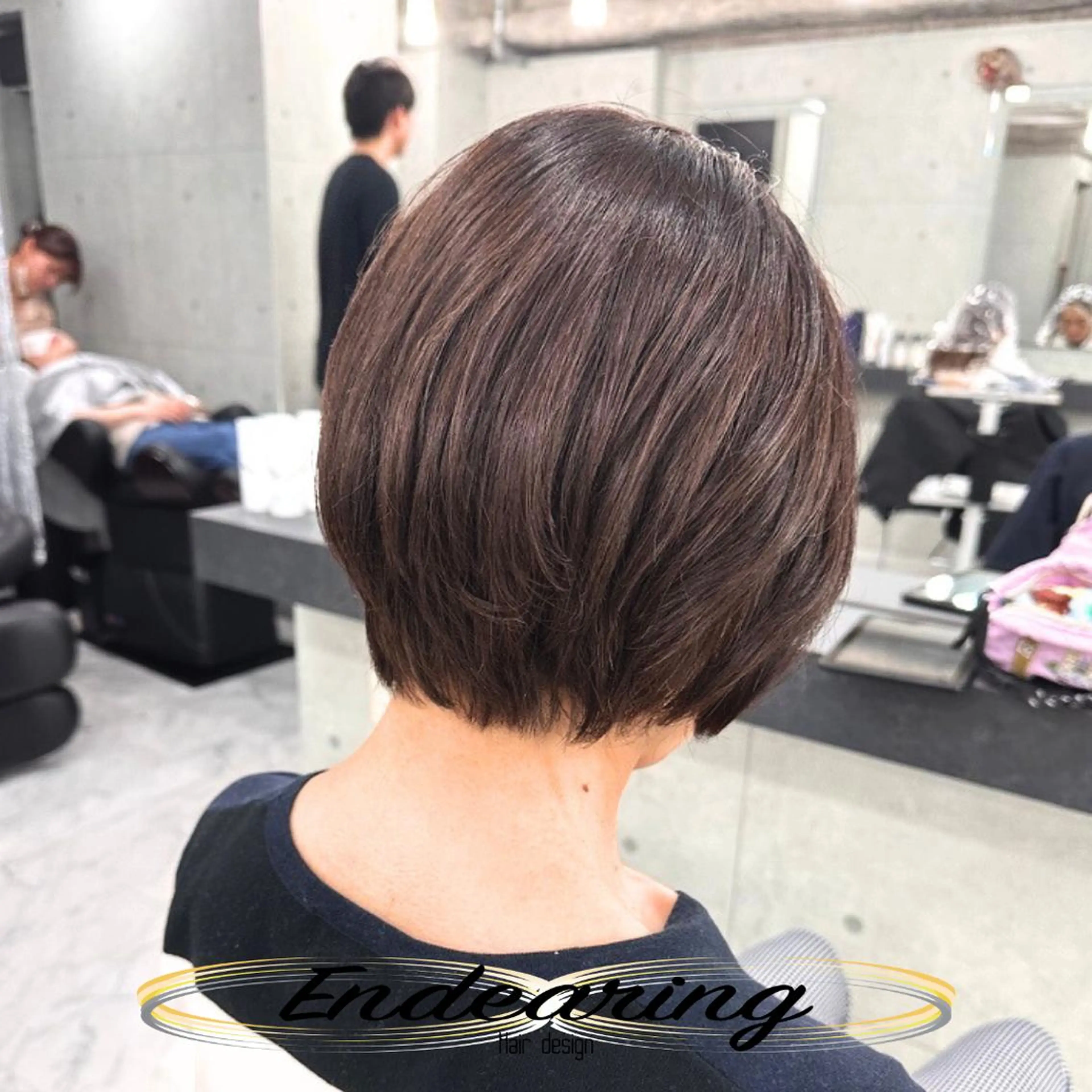 カラー ショートボブ ブラウンカラー ボブ カット ヘアカラー Endearing 銀座/YOKOのヘアスタイル