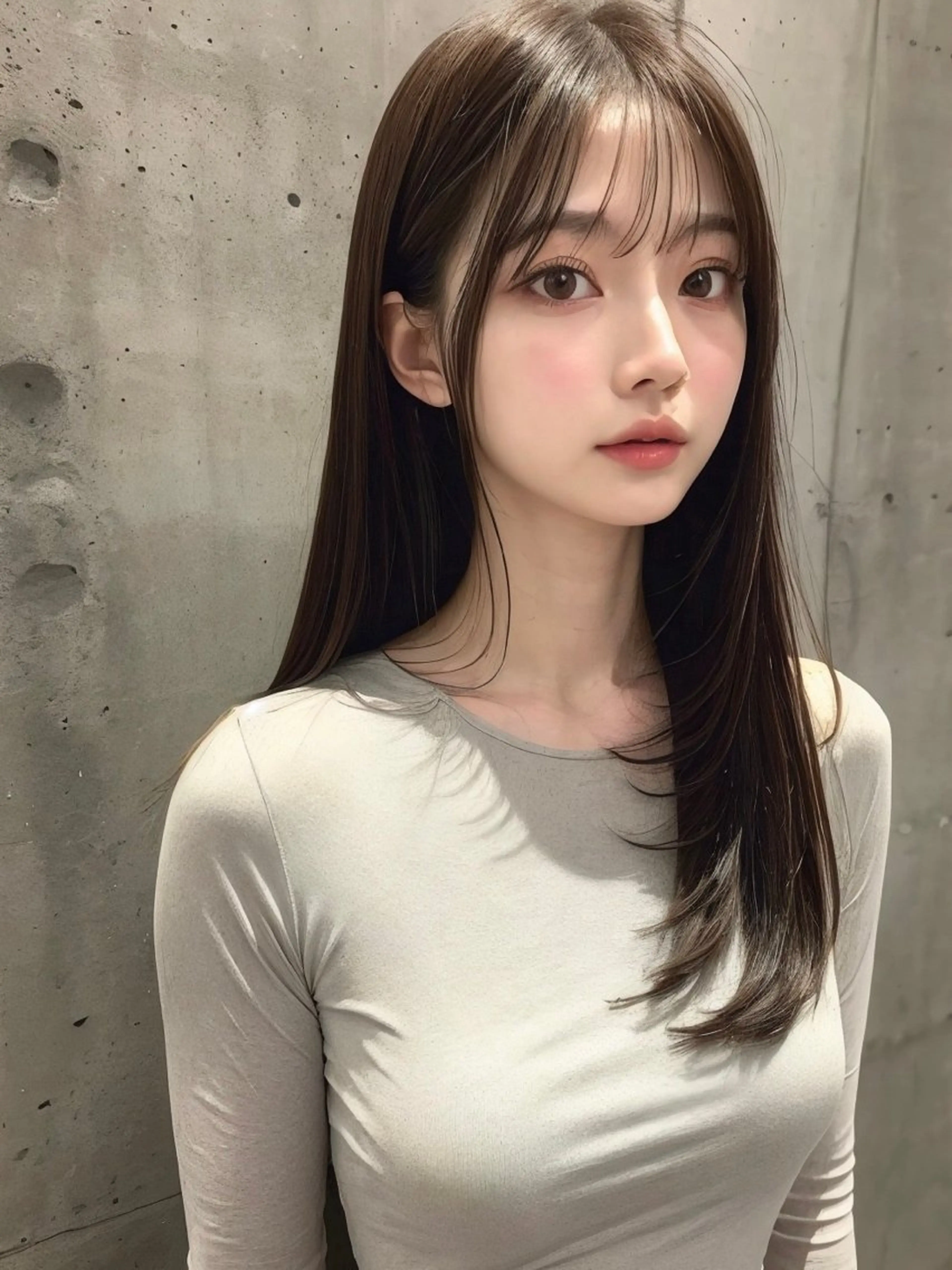 ロング くびれヘア ハッシュカット ハイライト 髪質改善 韓国風ヘア カット ヘアカラー トリートメント 髪質改善/レイヤー/ ショート/koshiのヘアスタイル