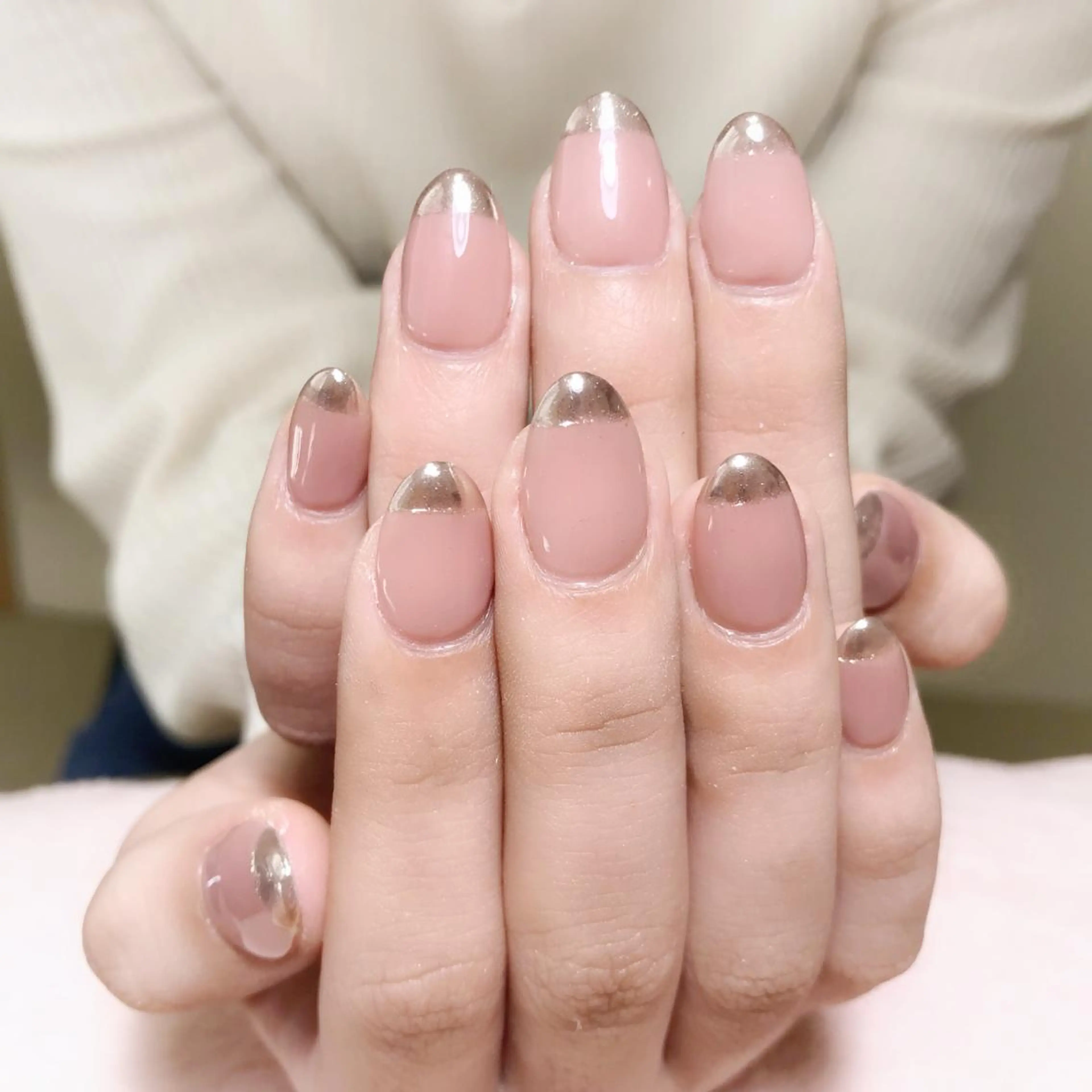 ネイル フレンチネイル ミラーネイル RireOne ~リルワン~のネイルデザイン