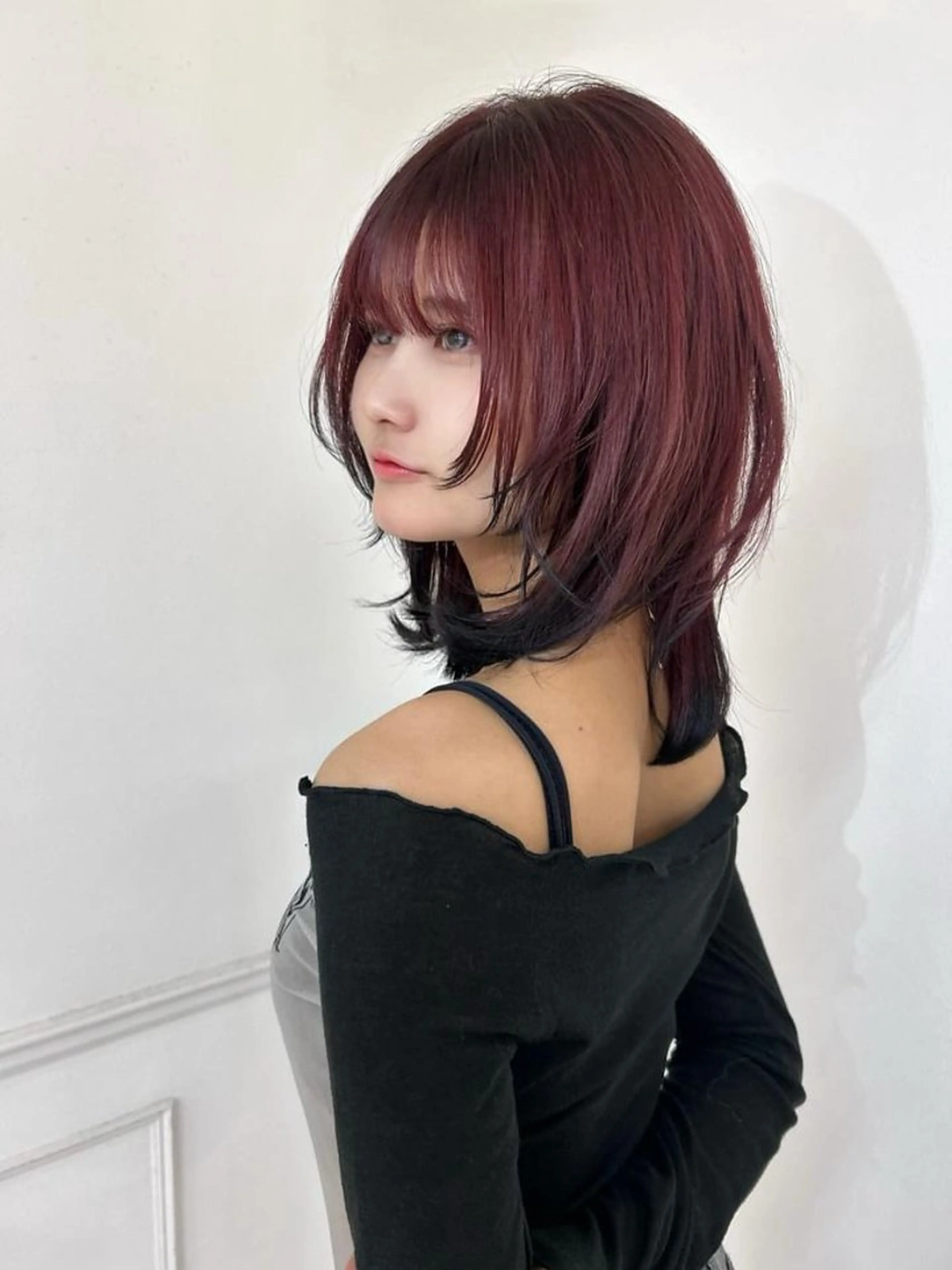 ミディアム きむらさくら/透明感 /レイヤーカットのヘアスタイル