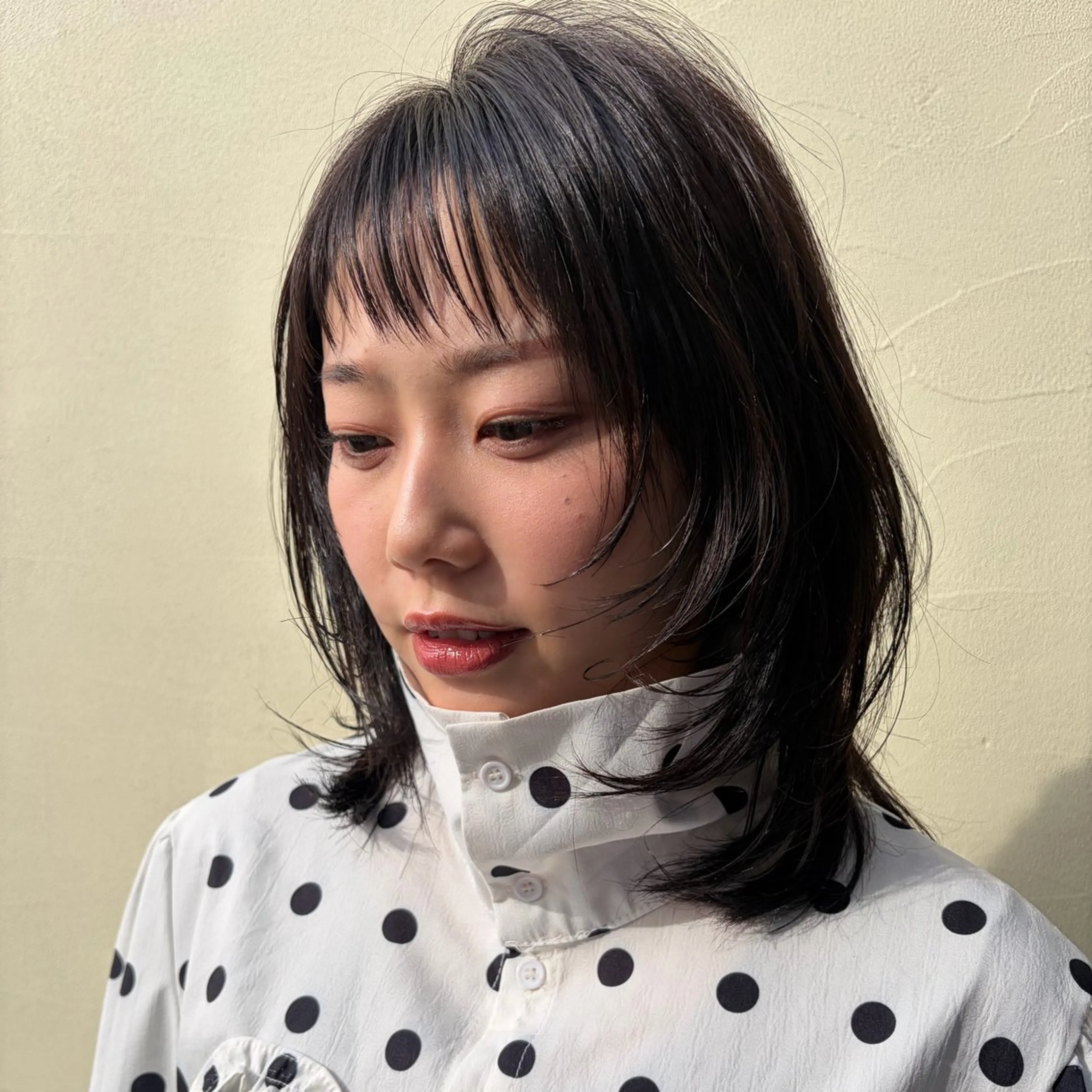 ミディアム ハッシュカット カット 松本 茜のヘアスタイル