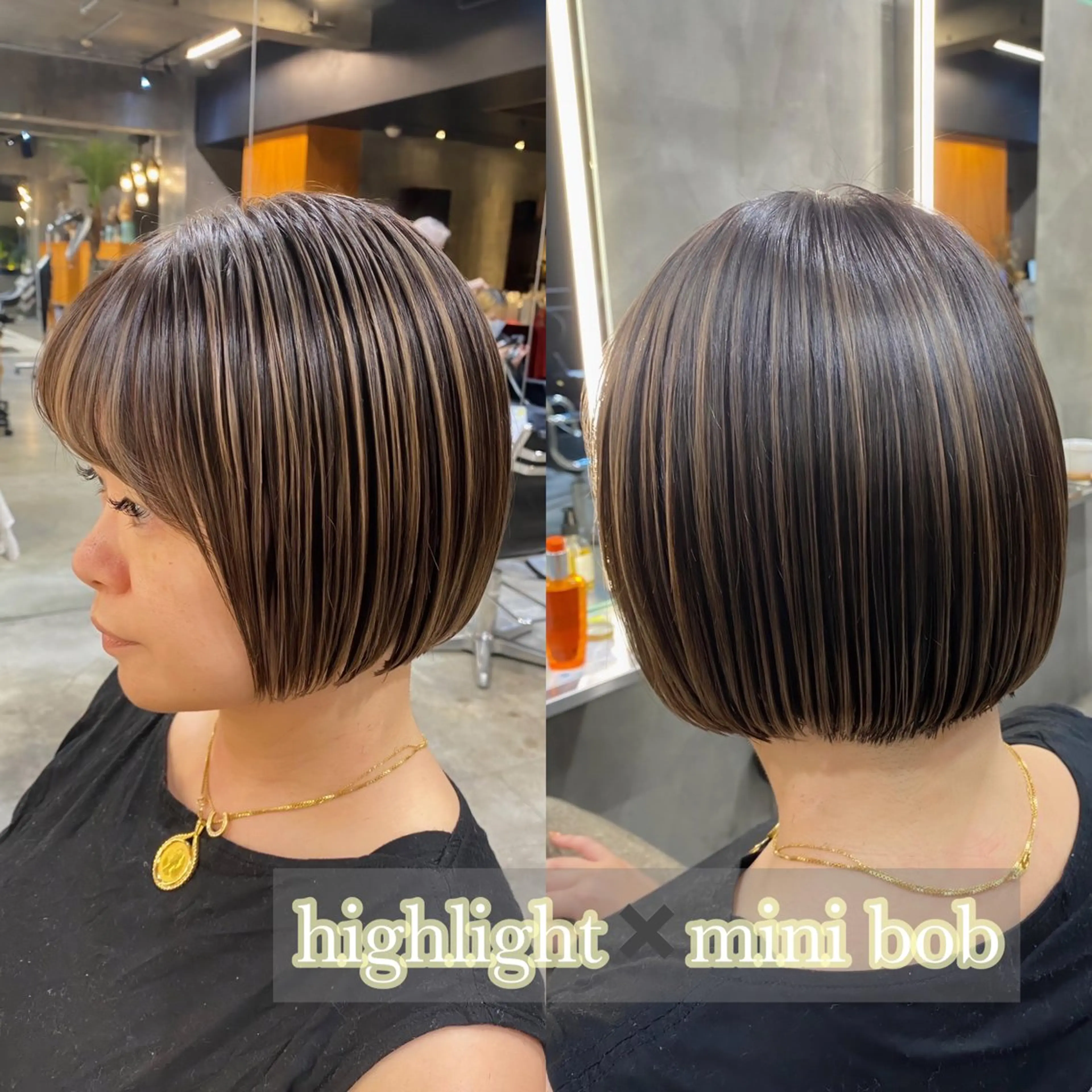 ショート カラー ハイライトカラー ボブ ハイライト カット ヘアカラー トリートメント 透明感カラー🌿 グレージュ🐺陽介のヘアスタイル