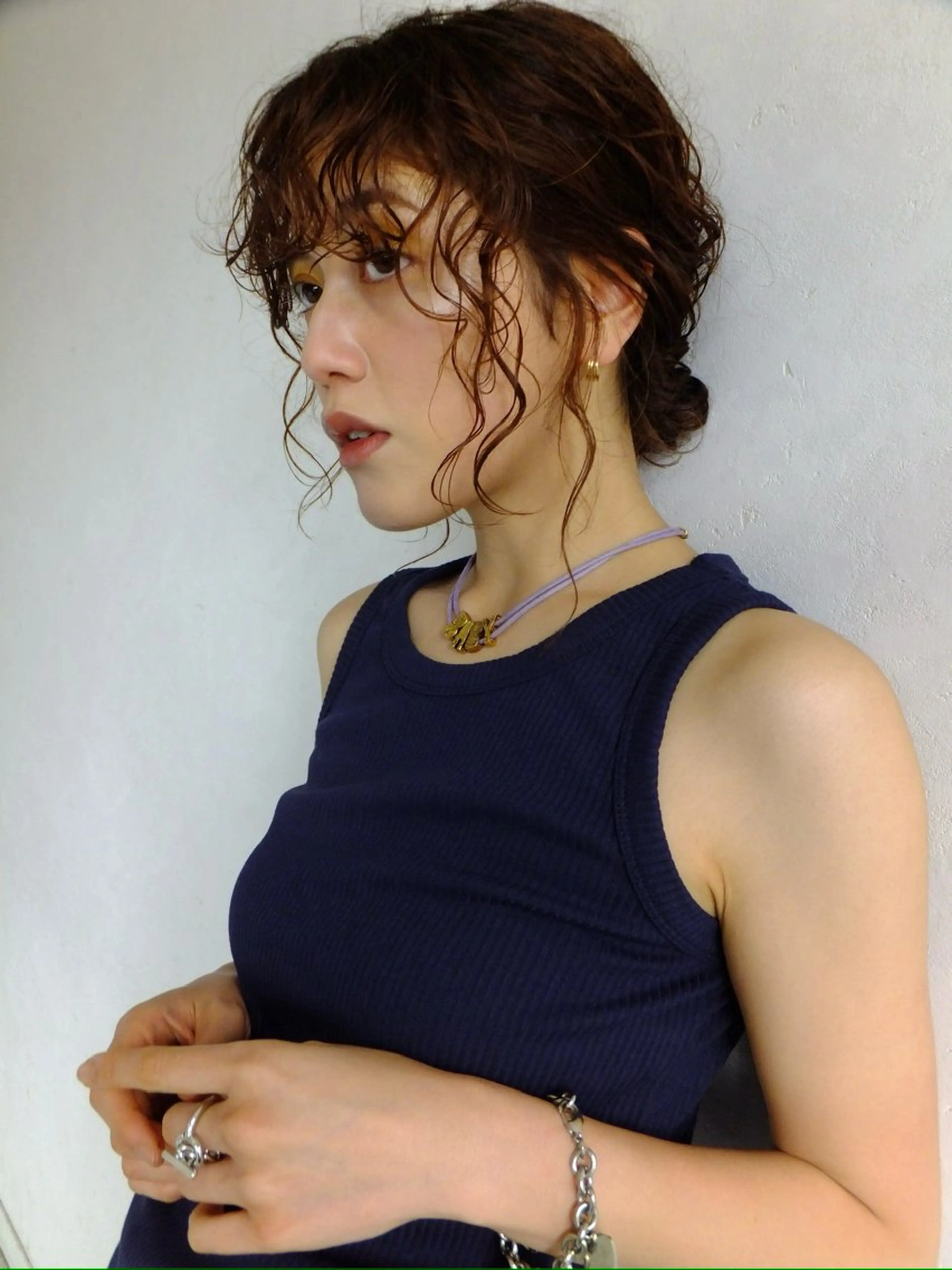 セミロング パーマ nono/パーマ /顔まわりカット🐈のヘアスタイル