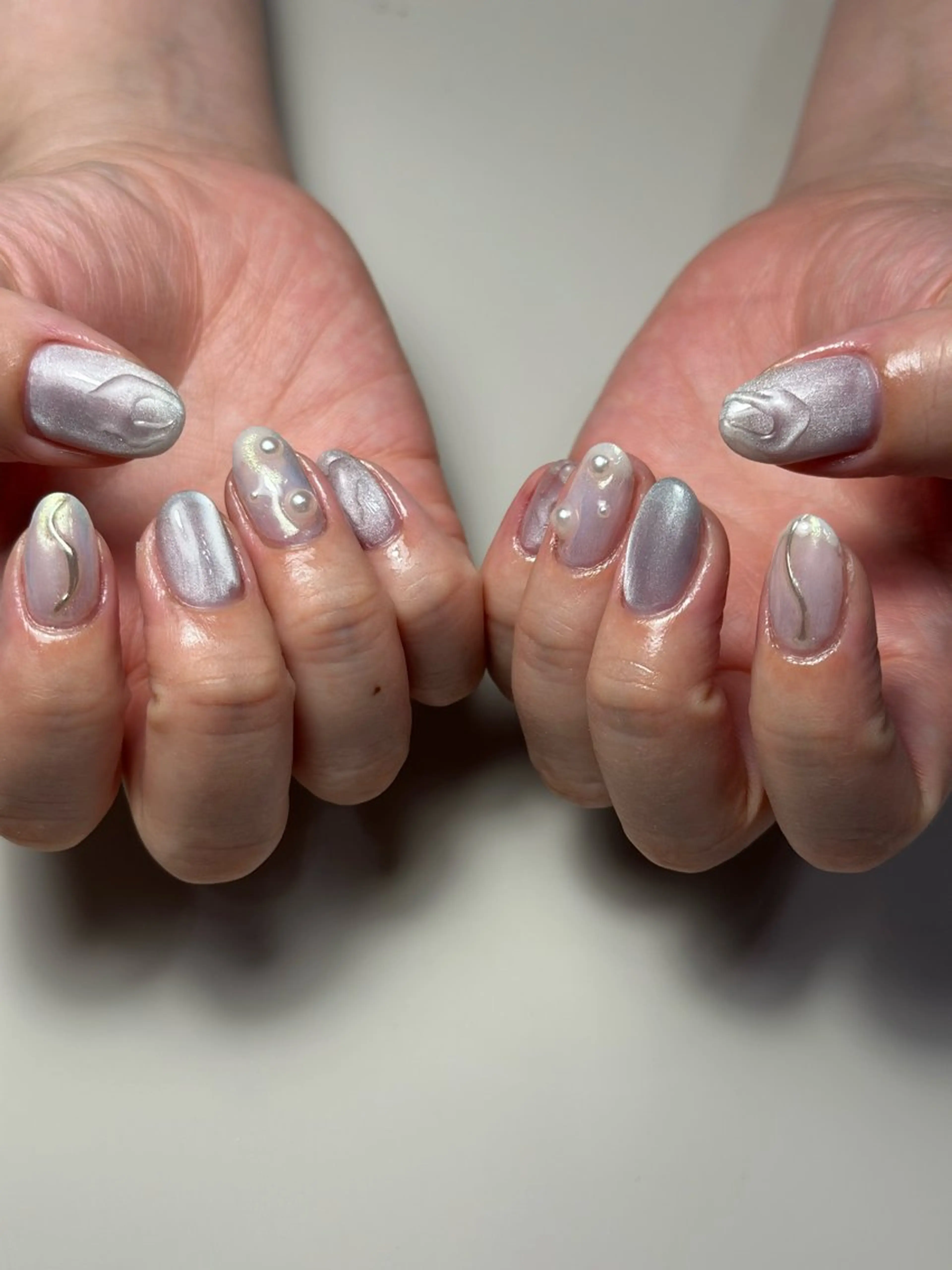 ネイル マグネットネイル ニュアンスネイル bibiwoo Ayakoのネイルデザイン